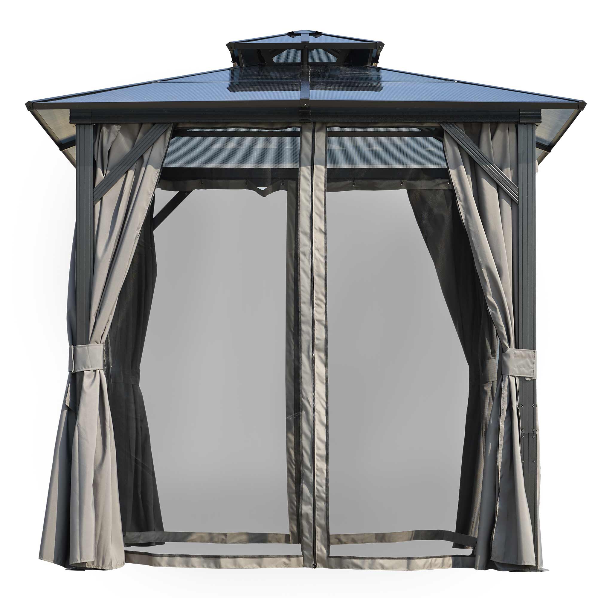 SINOFURN SYE350001GY Wood-Resin-Gazebos - View #9