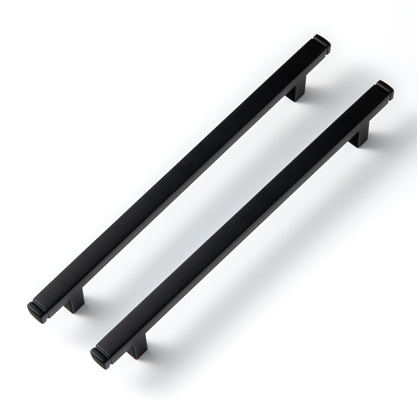 Miaokesen 1814B-160 6-5/16-in , 160mm Center to Center Matte Black Rectangular Bar 6 -Pack