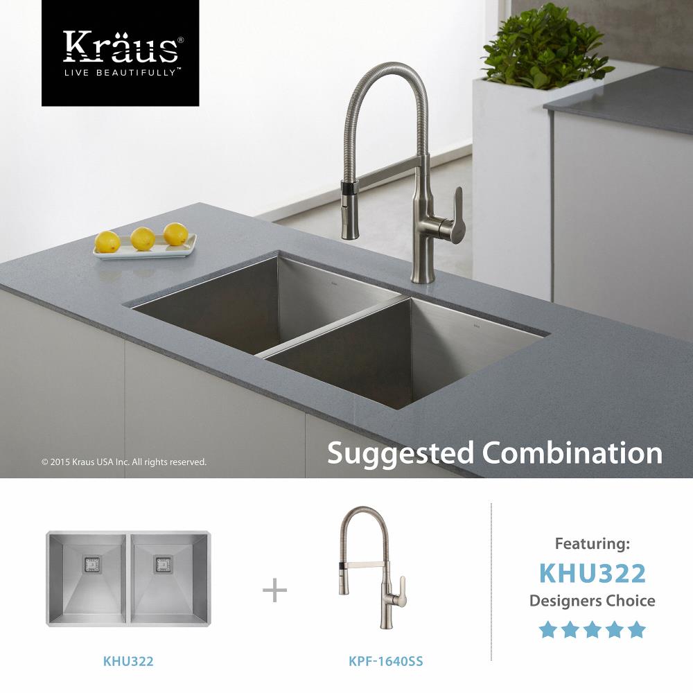 Kraus Nola Stainless Steel Single Handle Pre Rinse Kitchen Faucet With   05230469 