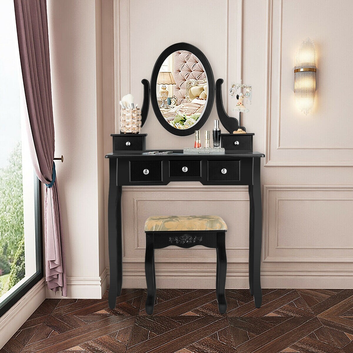 CASAINC WF-HYSN-66129BK Bedroom-Vanities - View #10
