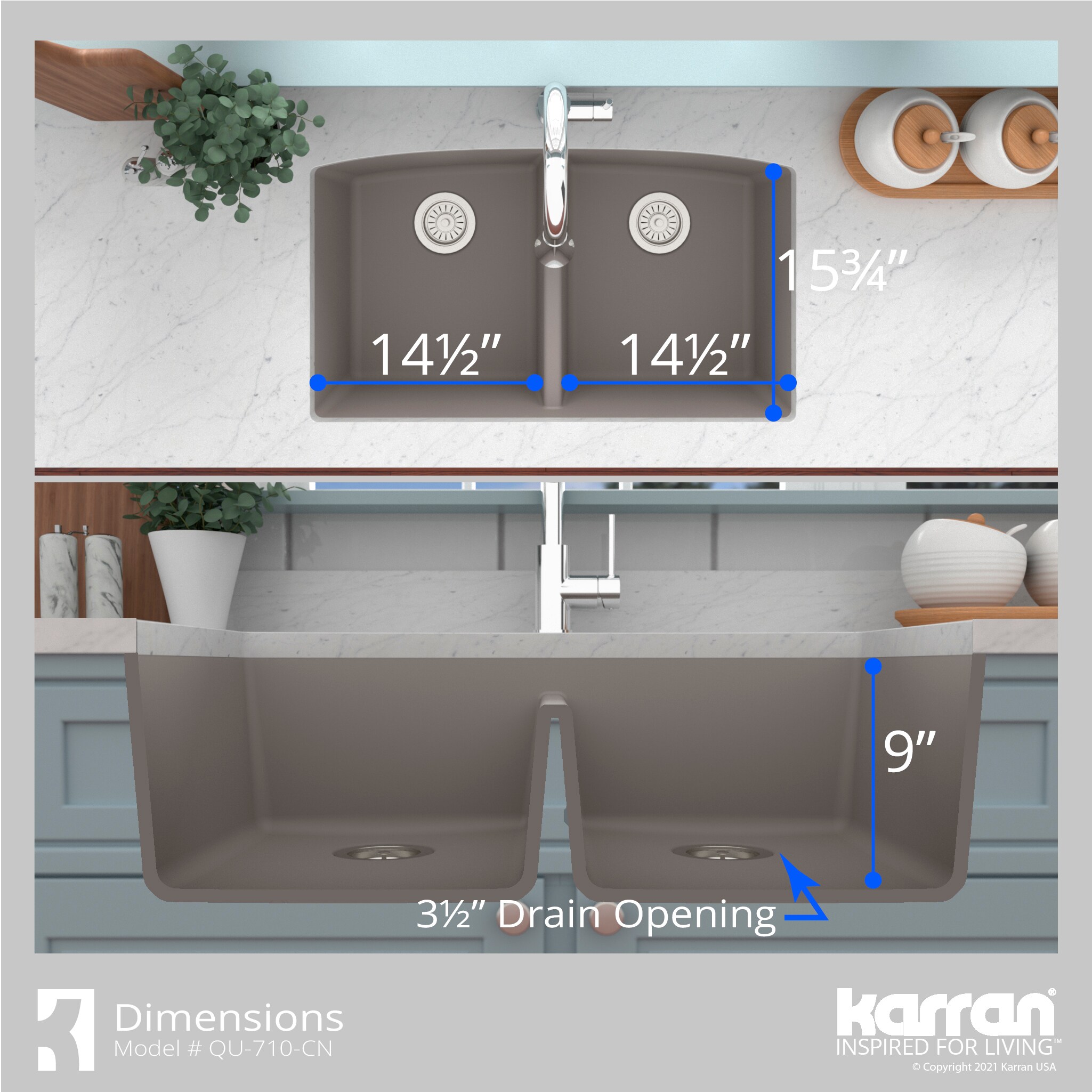 Karran QU-710-CN Kitchen-Sinks - View #8