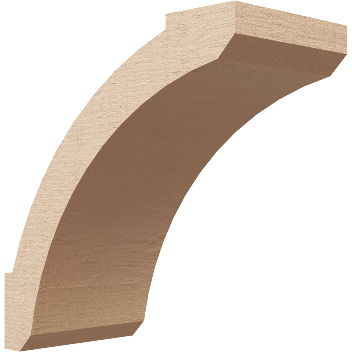 Ekena Millwork BRCUR05X10X10LFTRCPR 5-in x 10-in x 10-in Primed Urethane Lafayette Rough Cedar TimberThane Knee Brace