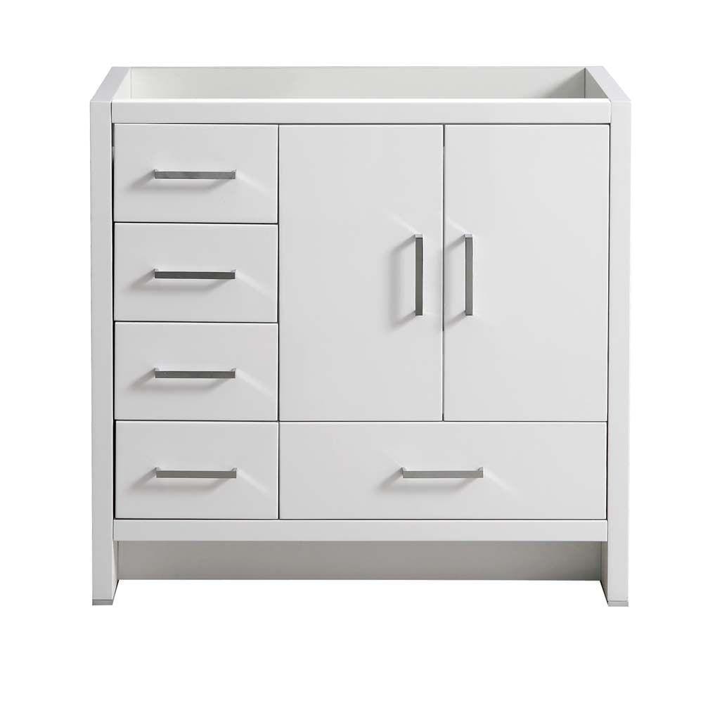 Fresca FCB9436WH-L Imperia 36-in Glossy White - LEFT Bathroom Vanity Base Cabinet without Top