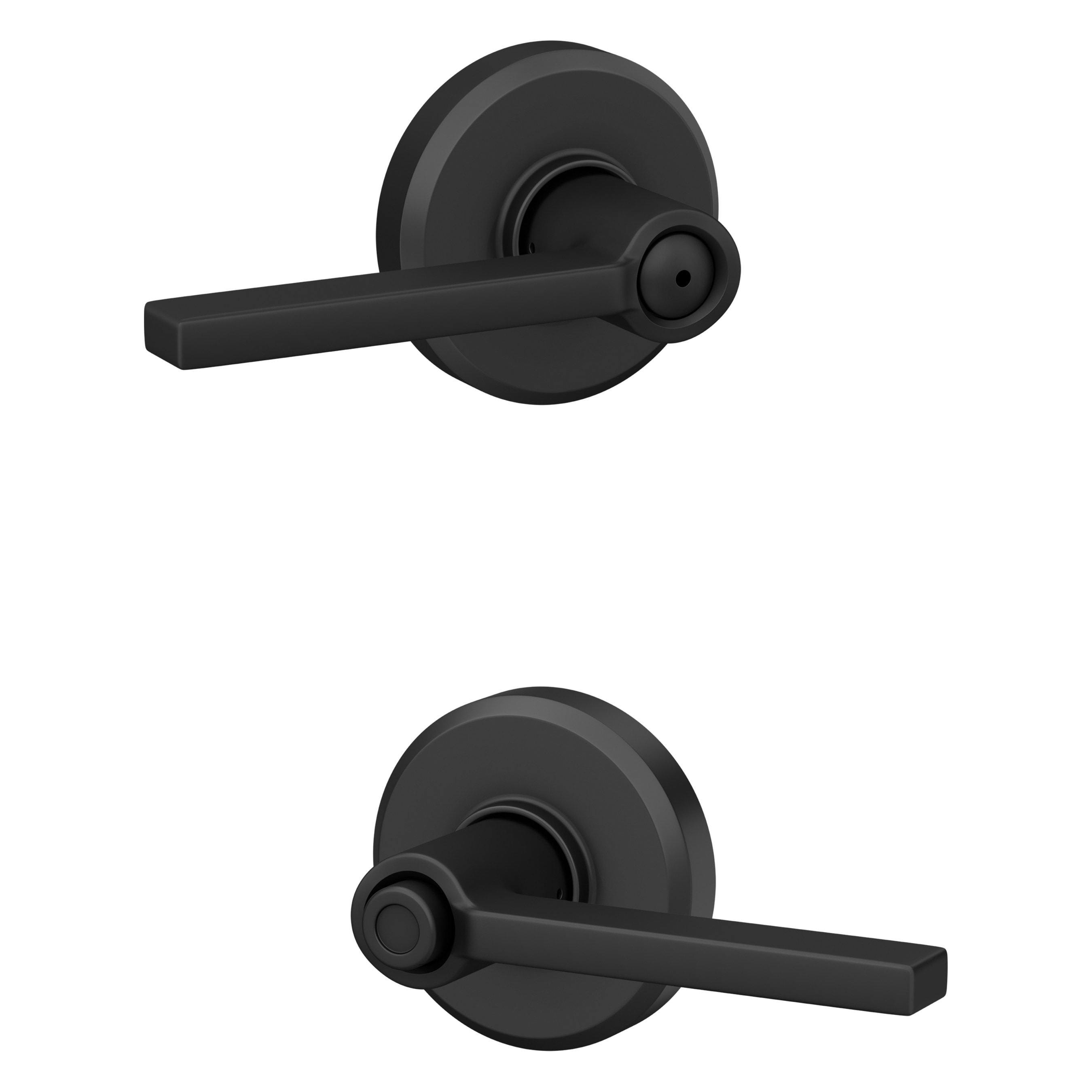 Schlage F40 LAT 622 GSN Latitude-Greyson Matte Black Universal Interior Bed/Bath Privacy Door Handle
