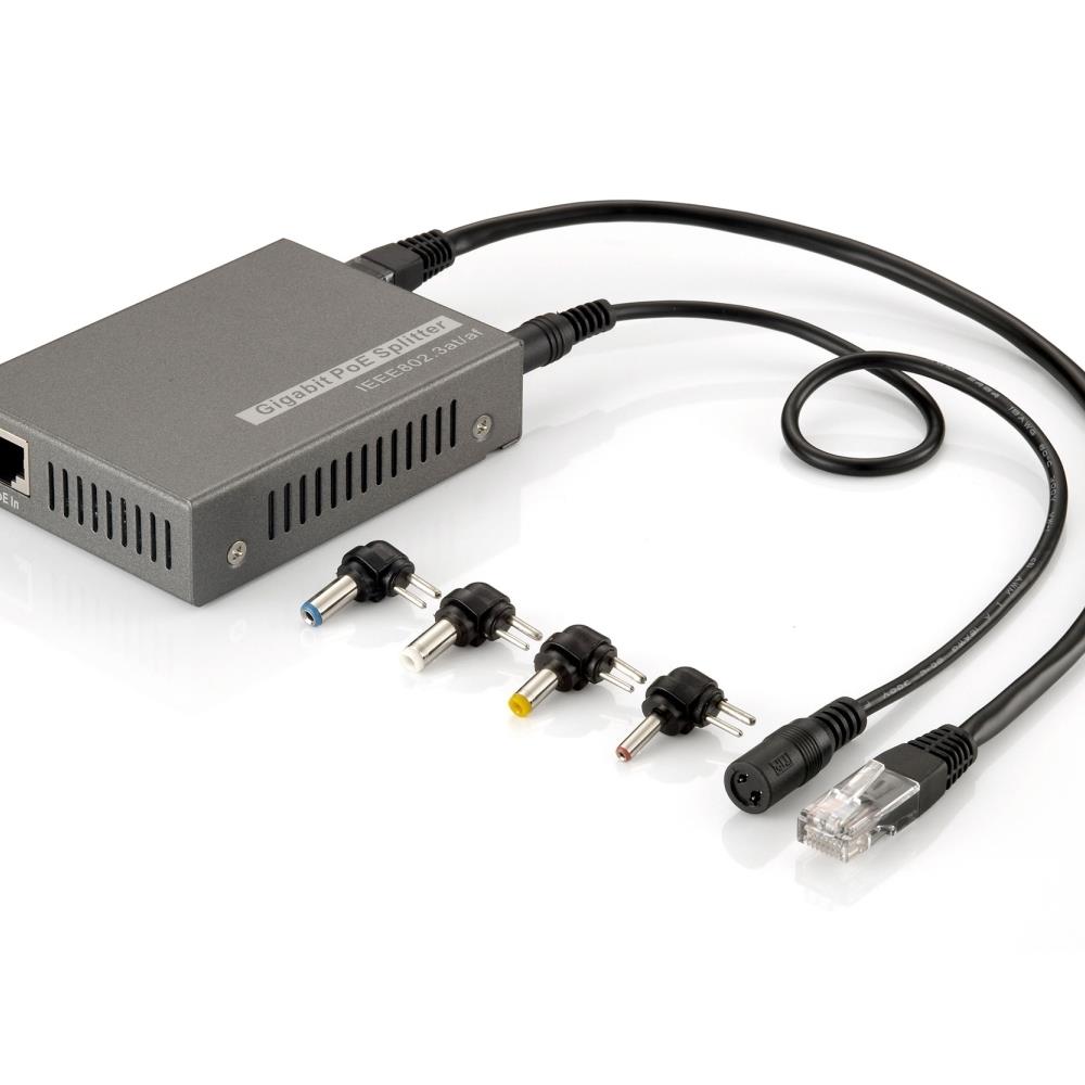 TCNCD388036 LevelOne LVL1-POS-3000 Gigabit PoE Splitter- 802.3AT AF PoE- 5-12V Dc Output