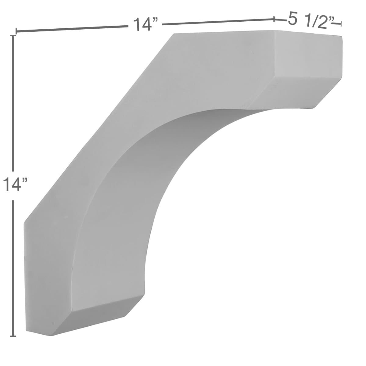 Ekena Millwork BKT14X14X05LE Exterior-Brackets-Braces - View #2