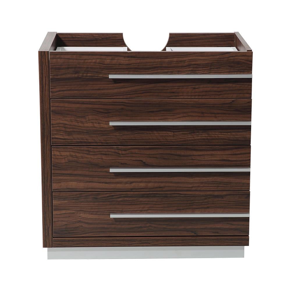 Fresca FCB8030GW Livello 30-in Walnut Bathroom Vanity Base Cabinet without Top