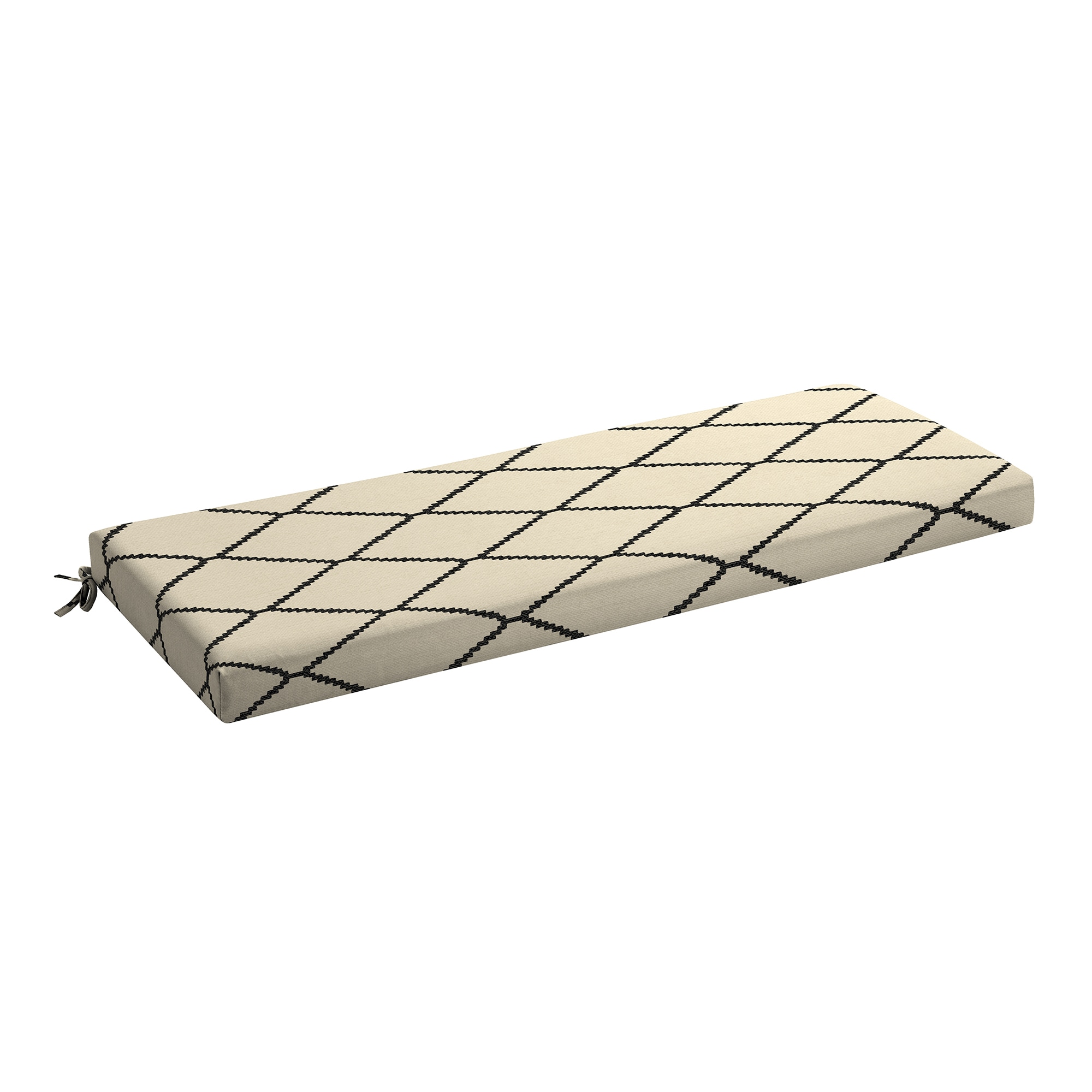 ARDEN ZR0WF79A-DKZ1 18-in x 48-in Tan Diamond Trellis Patio bench cushion