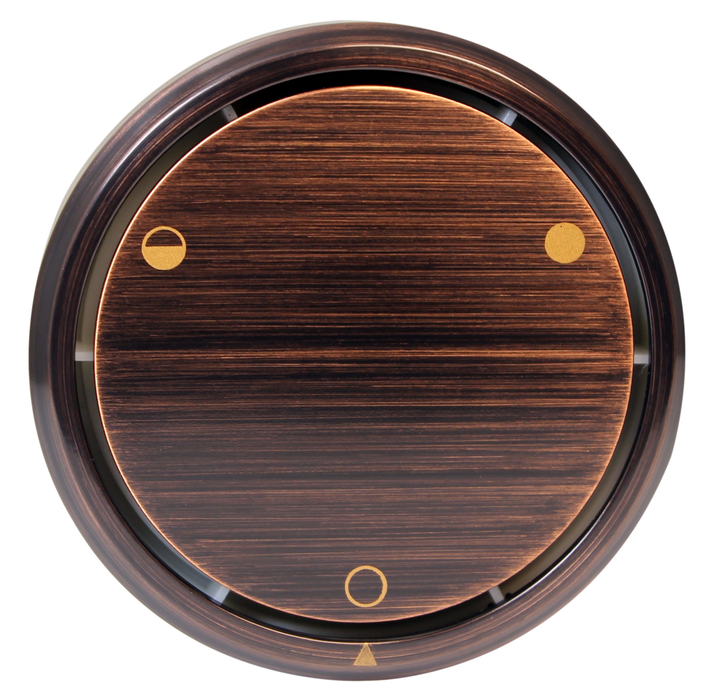 WESTBRASS D493CHM-12A Round Replacement, Full or Partial Closing Metal Overflow Cover In Antique Bronze D493chm-12 A