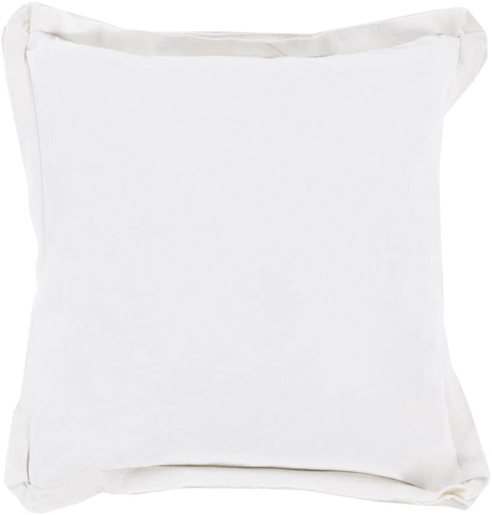 Surya TF005-2020P Triple Flange 20-in x 20-in Bright Orange Square Indoor Decorative Pillow