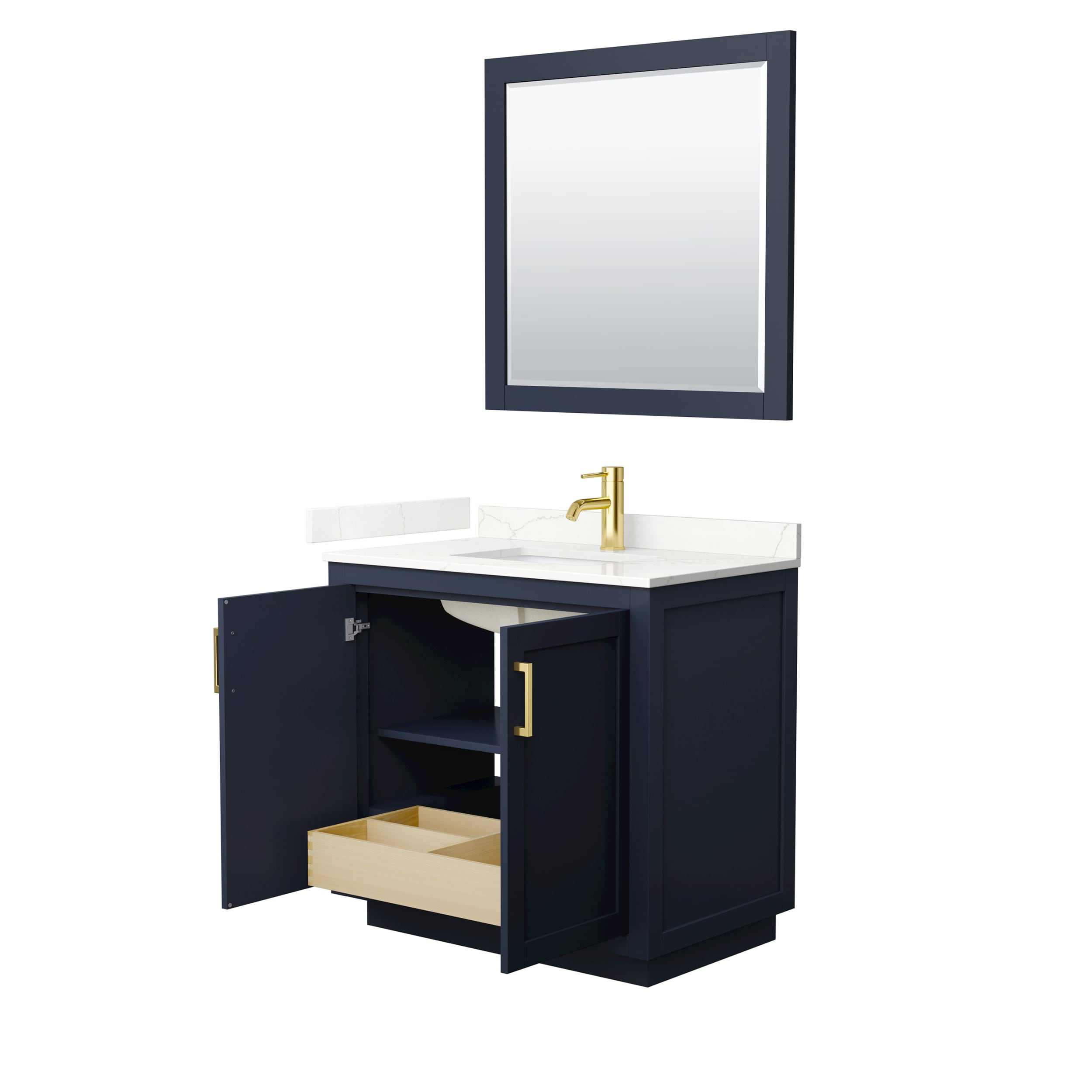 Wyndham Collection WCF292936SBLGTUNSM34 Bath-Vanity-Combo - View #3