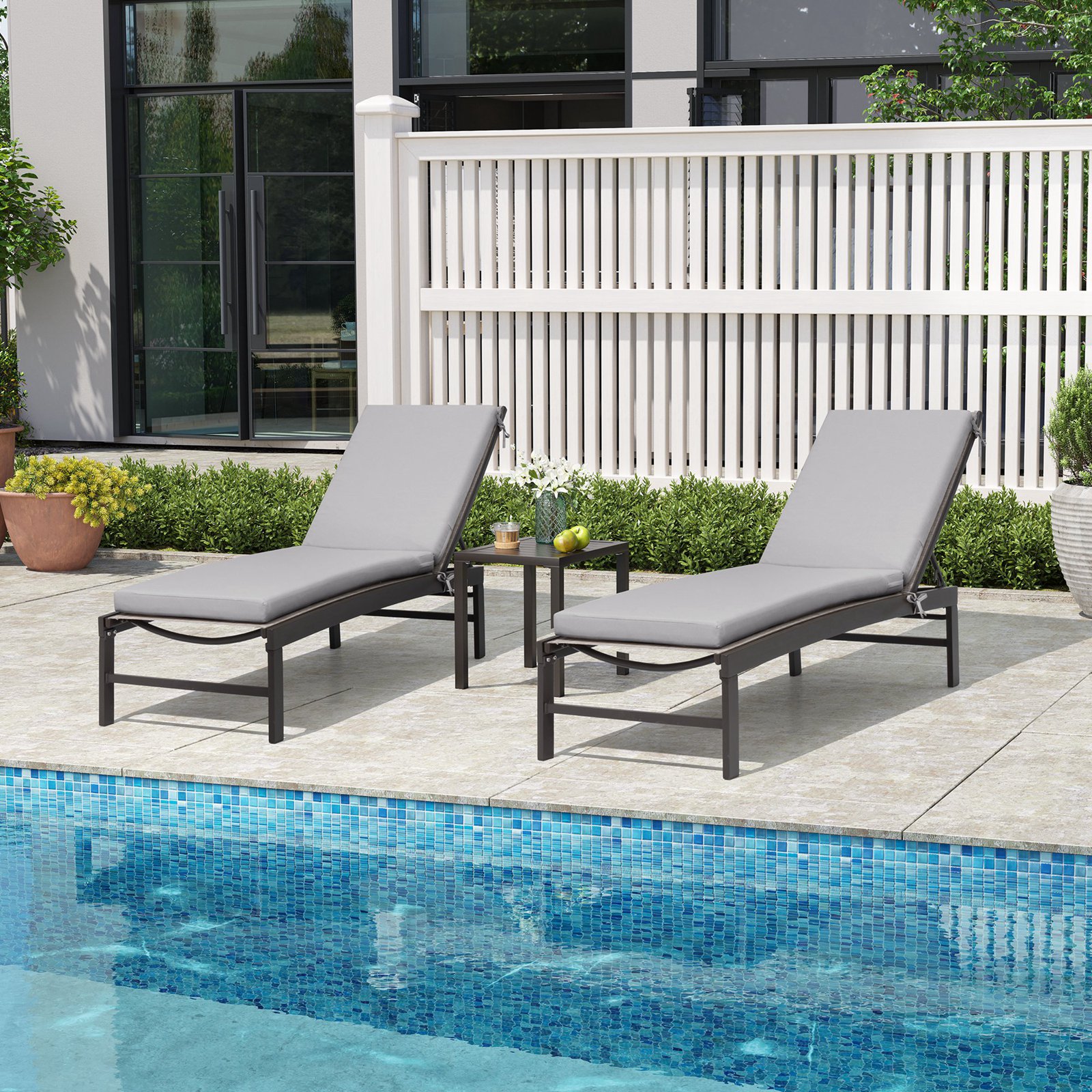 CloudFly CL-CU001LGY-2 Patio-Furniture-Cushions - View #10