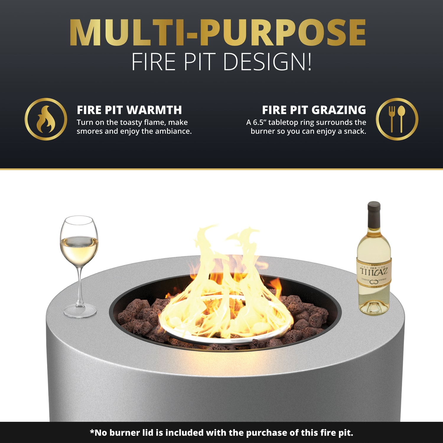 Kinger Home FP-T-009-G Outdoor-Gas-Firepits - View #6
