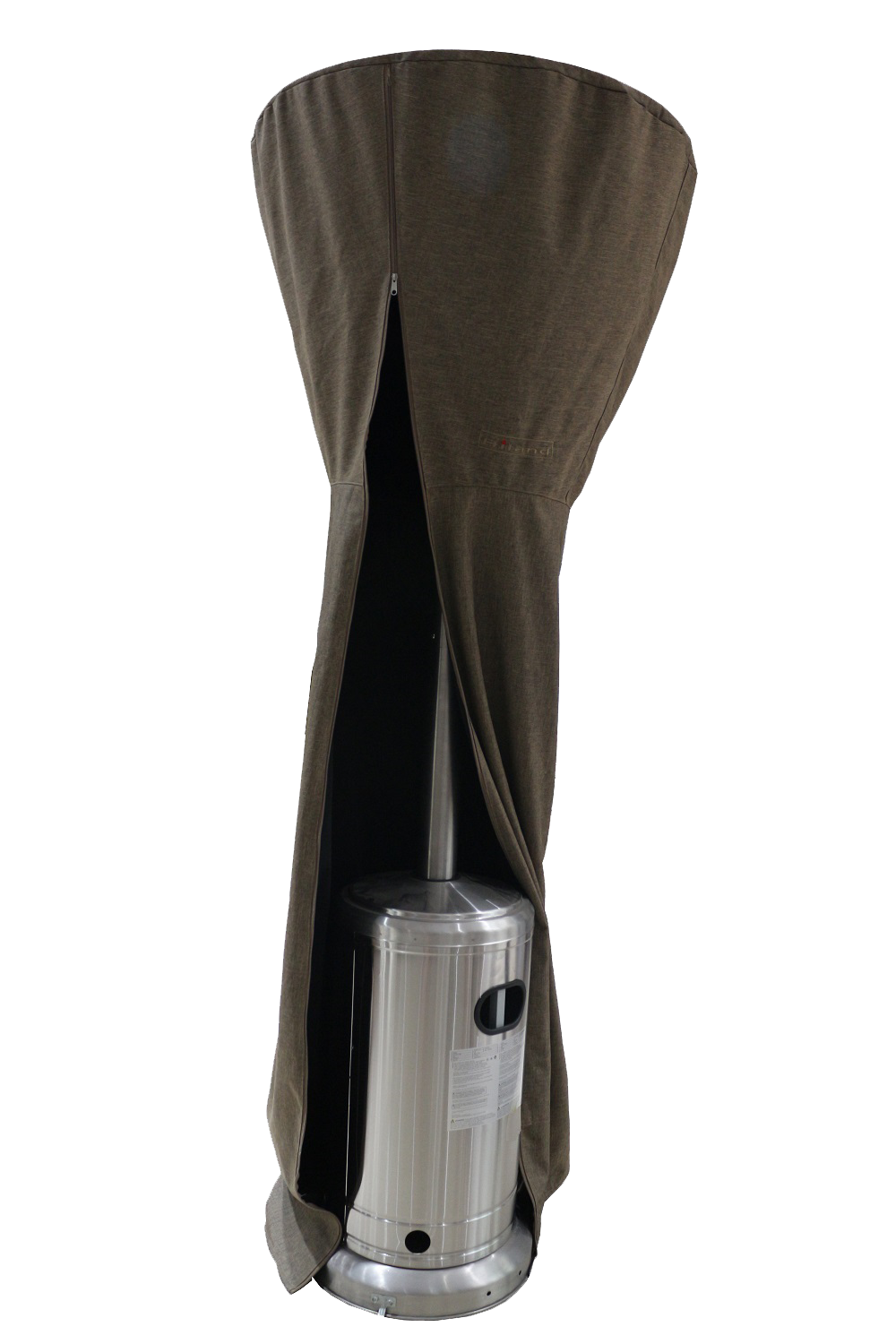 Tan Weather-Resistant Tall Patio Heater Cover with Zipper