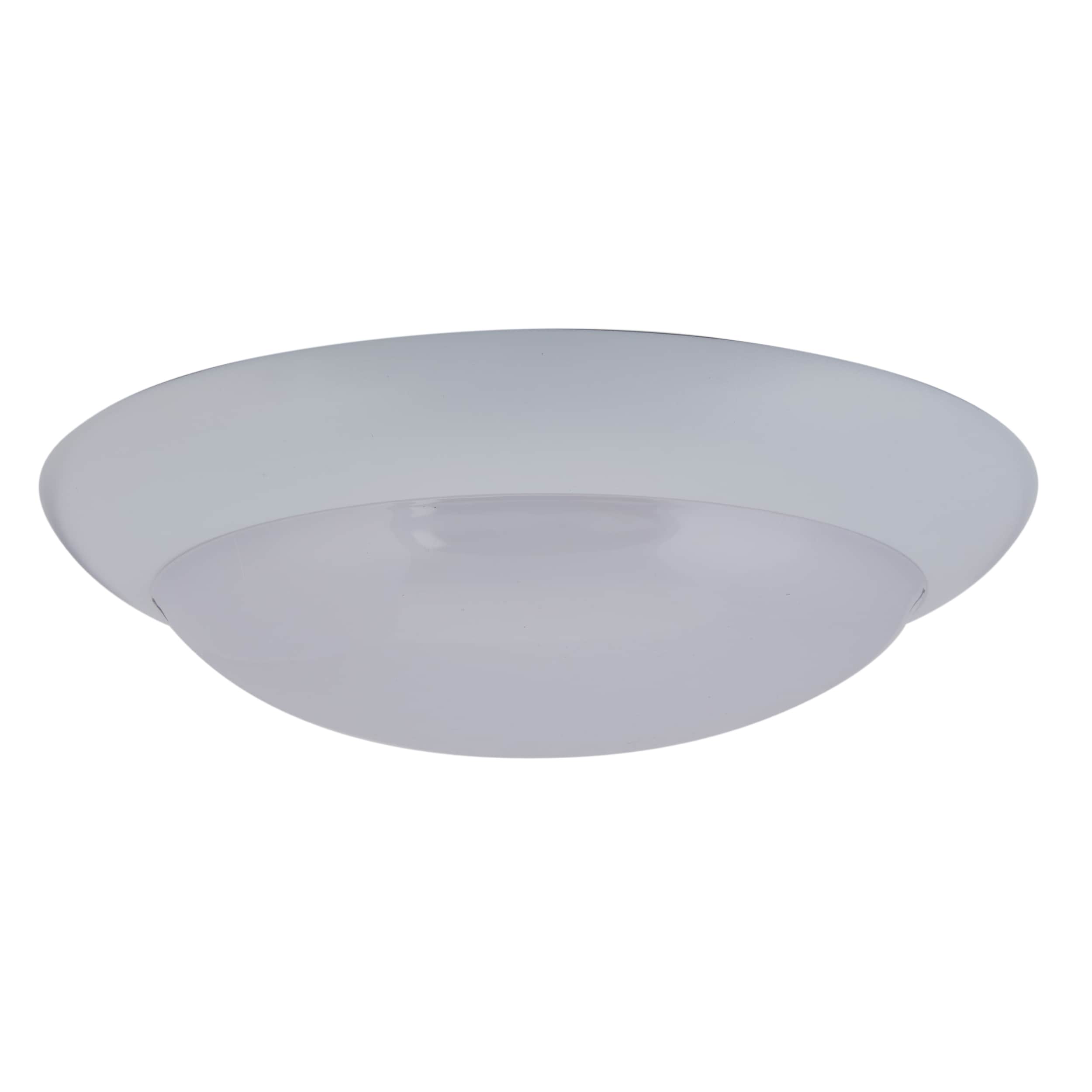 Project Source 1-Light White LED Flush Mount Light in the Flush