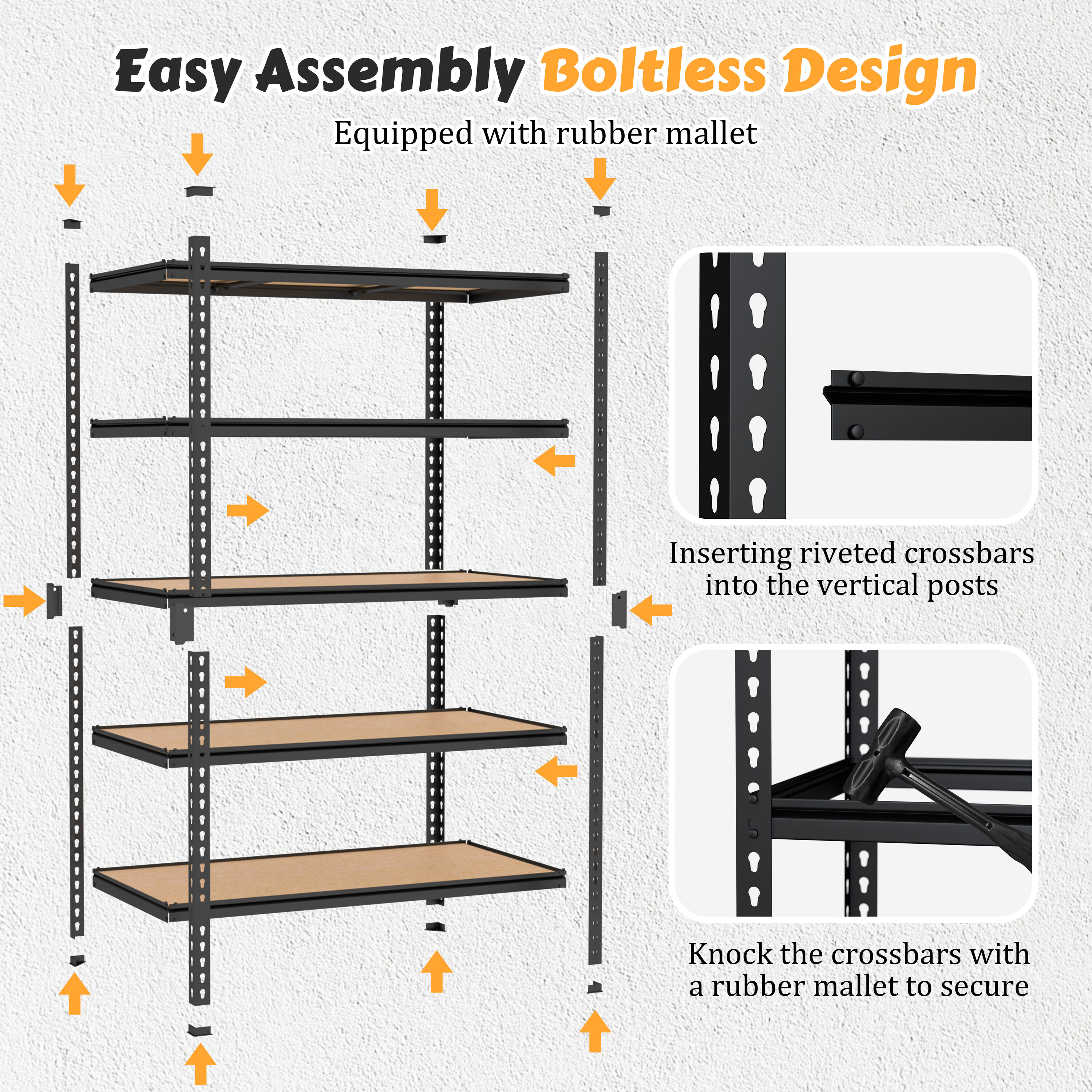 VEIKOUS HP0303-72-1 Free-Standing-Shelving - View #5