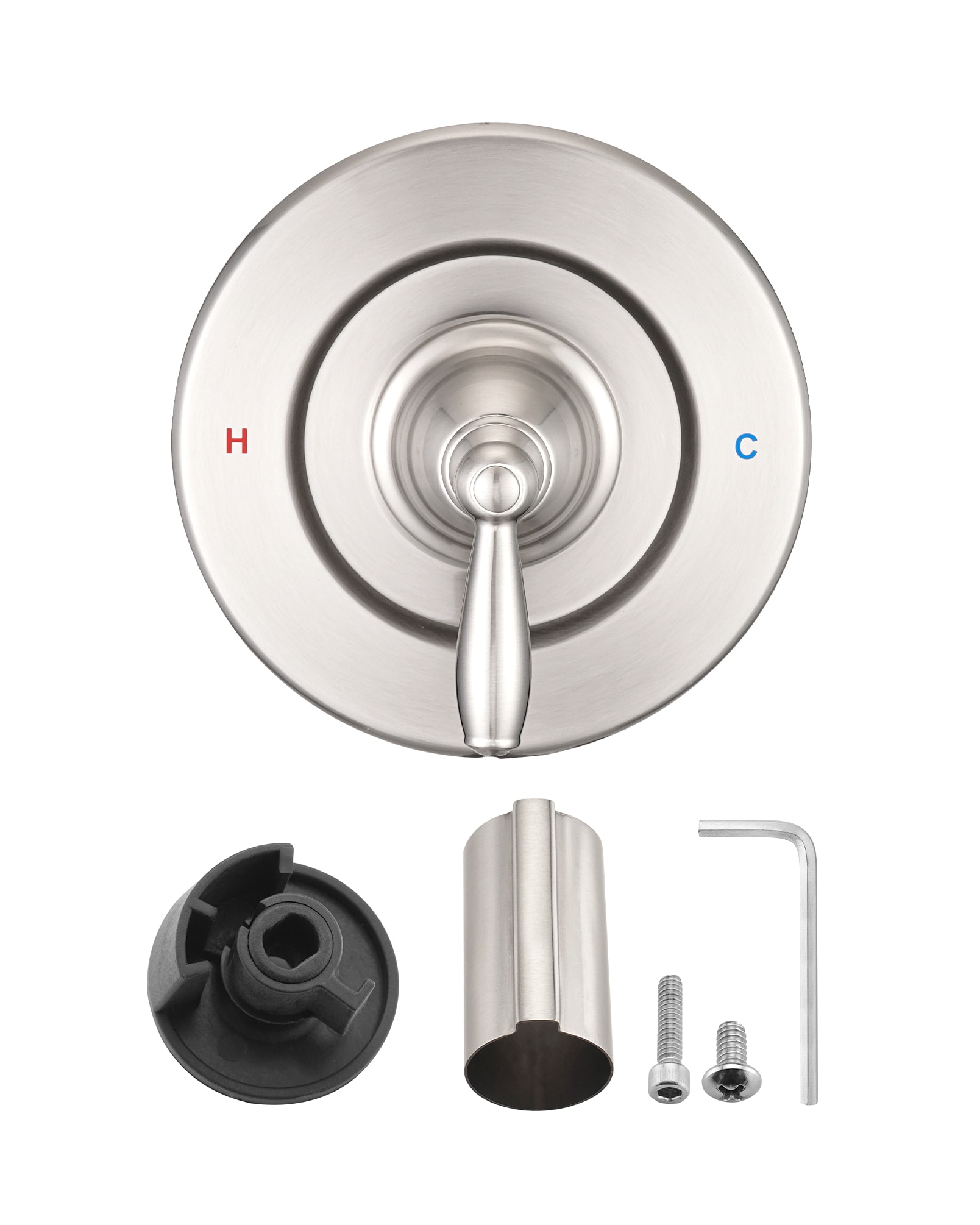 Ultrimkit -  1-Handle Pull-On Push-Off Shower Faucet Trim Kit for Moen Chateau Valve Brushed Nick...