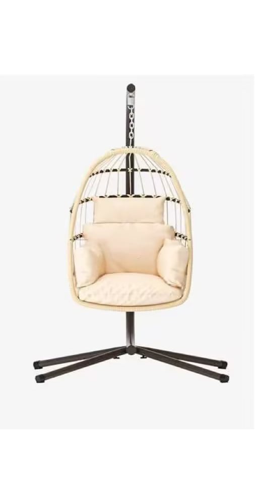Nestfair HP400527 1 -person Black Stainless Steel Outdoor Swing