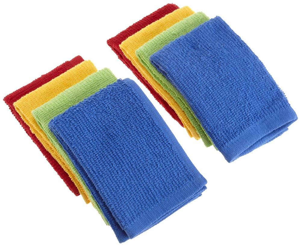 8Pack Cotton Dish Cloths, Hotel Waffle Weave Super Soft and Absorbent Dish Towels Quick Drying Dish Rags 12 x 12 Inches for Restaurant, Home, Kitchen