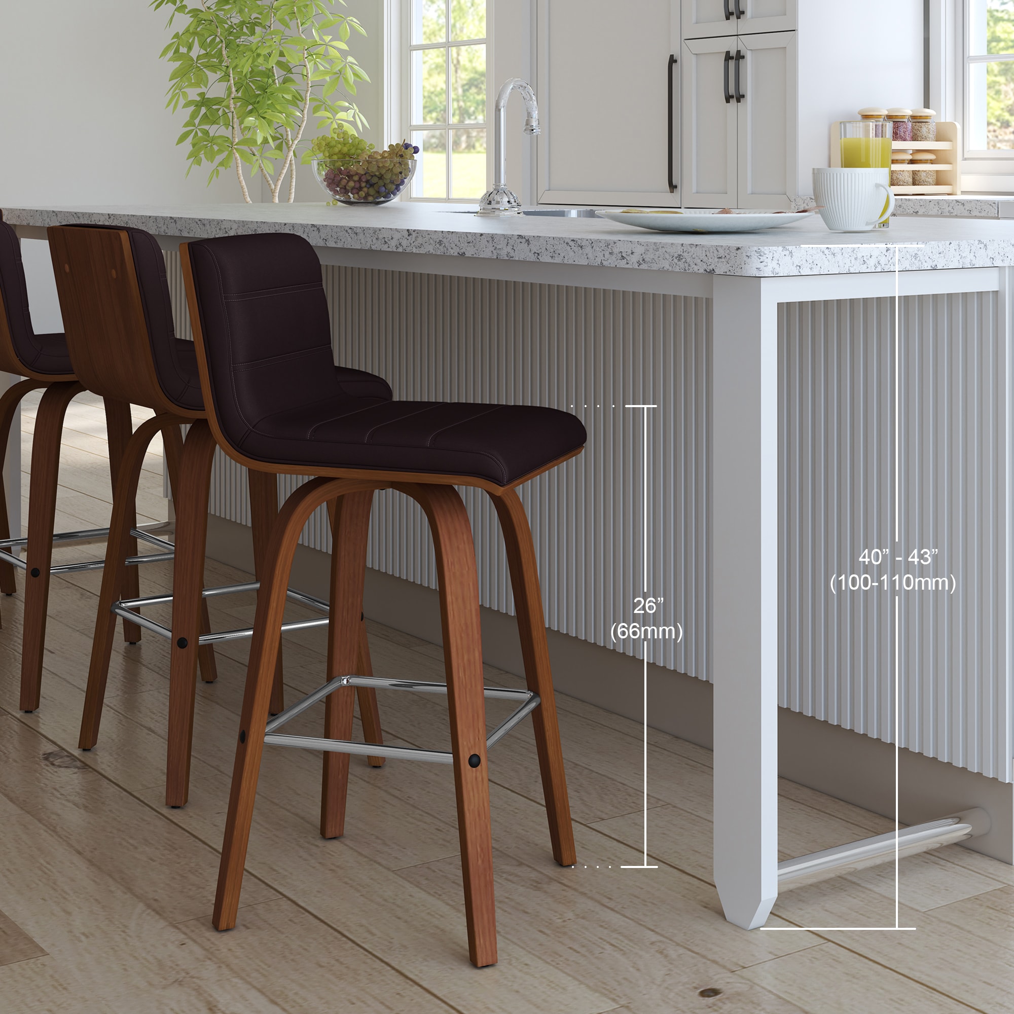 Armen Living LCVIBABRWA26 stools - View #11