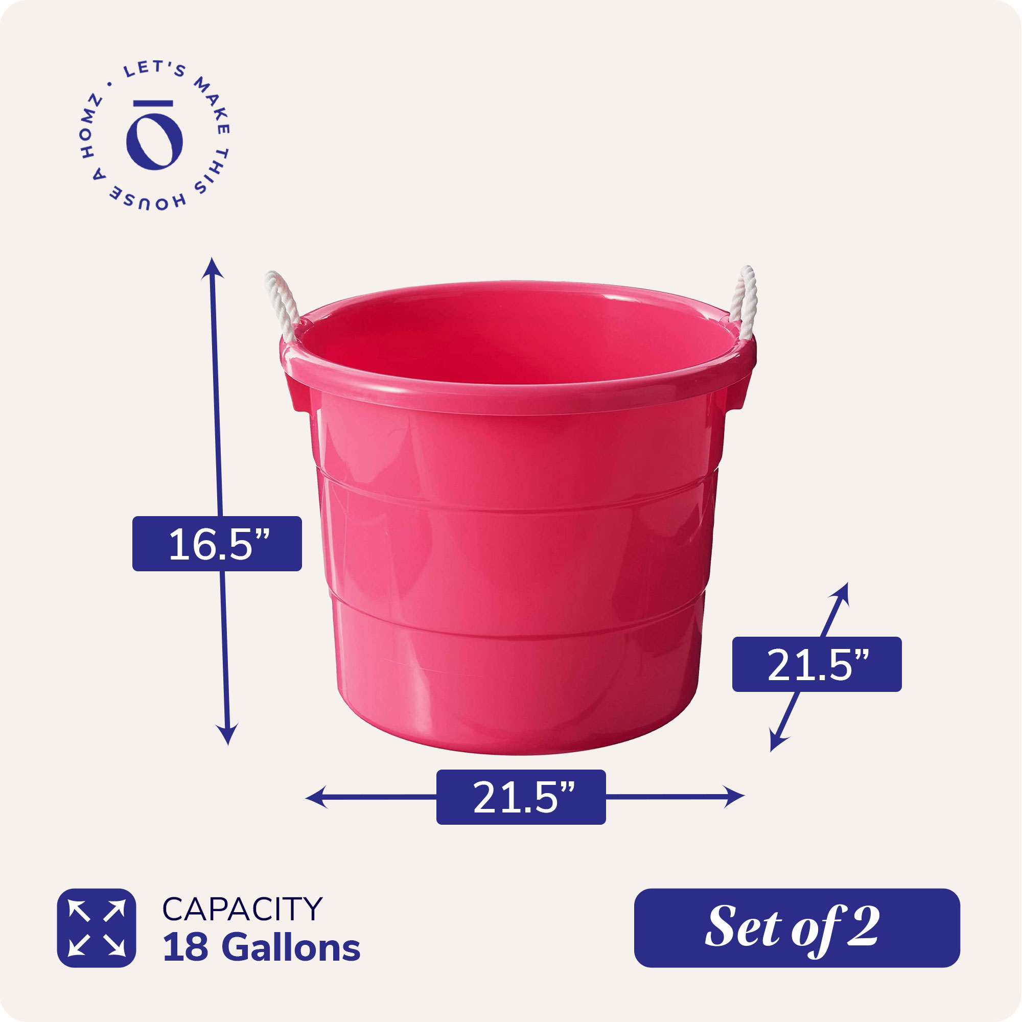 Homz Products 244751 Bins-Baskets - View #4