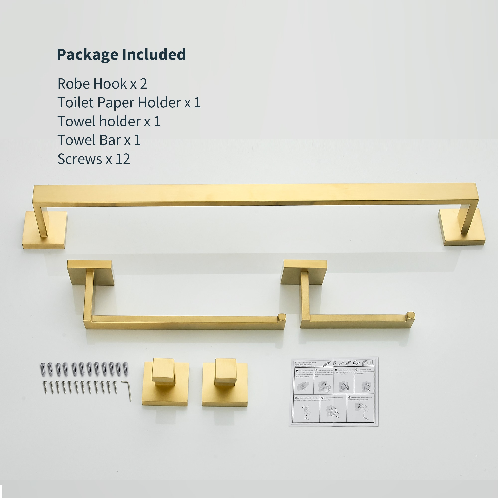 FORIOUS LL19002G5A Decorative-Bath-Hardware-Kits - View #10