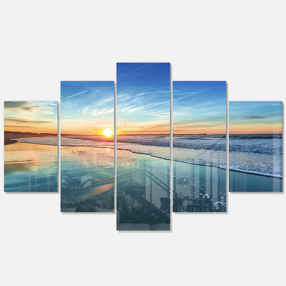 Designart 32-in H x 60-in W Coastal Metal Print at Lowes.com