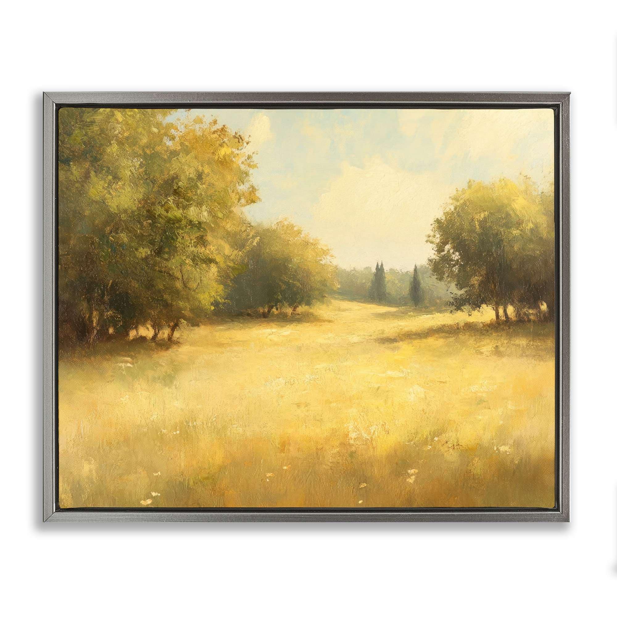 Stupell Industries BT-798-FFL-24X30 Calming Countryside Nature Floating Frame design by Petal Prints Design