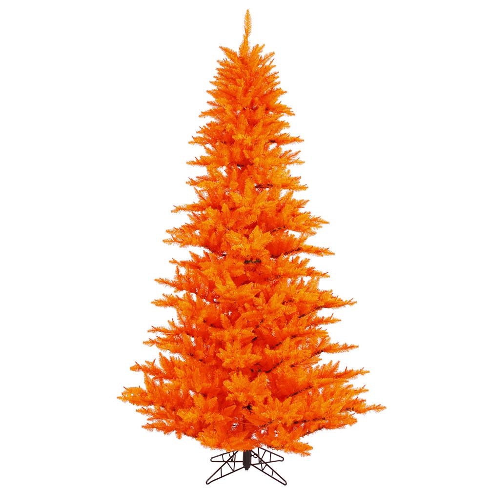 Vickerman 9' Black Fir Christmas Garland with Orange LED Lights