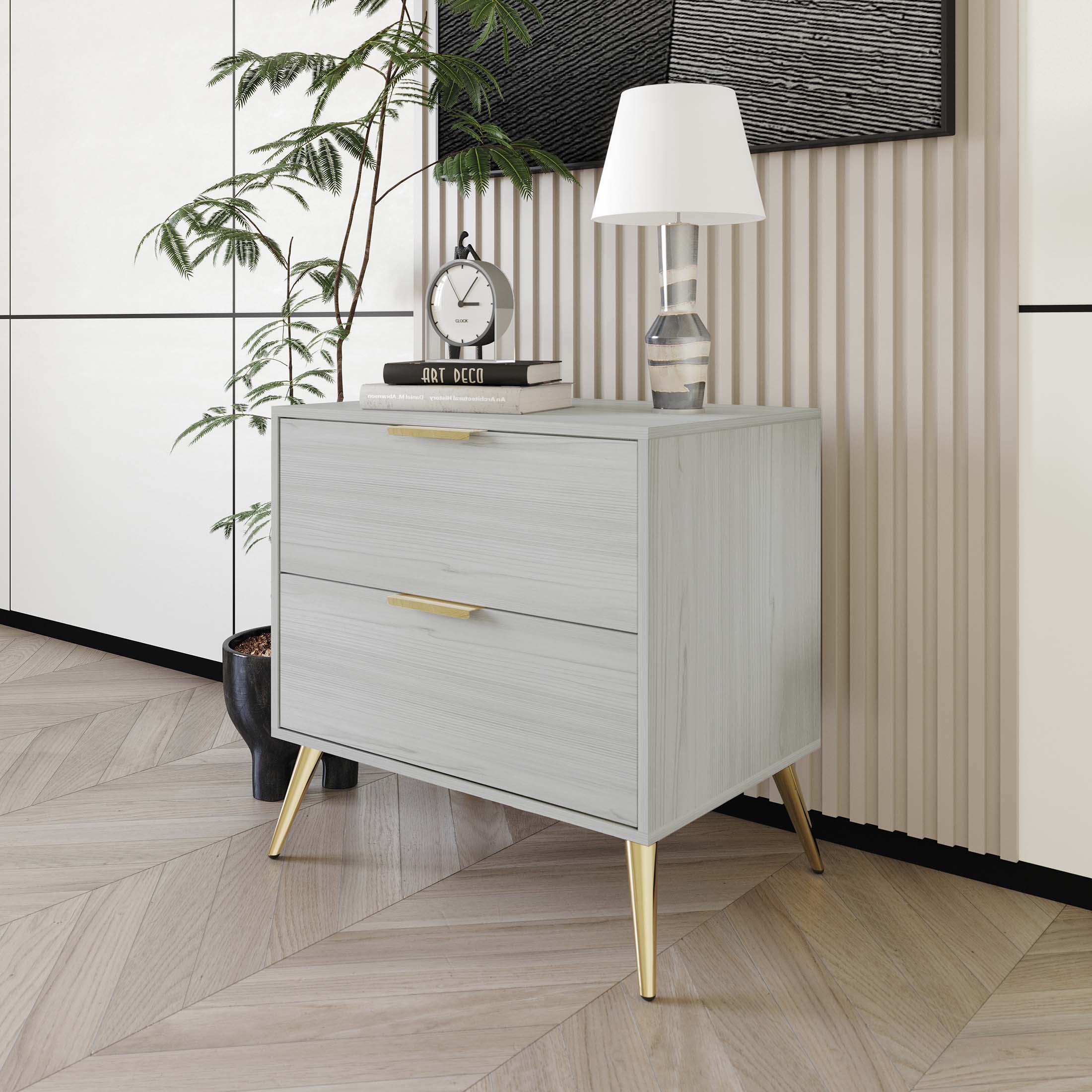 CasePiece C90138NS-LGY Light Grey Nightstand