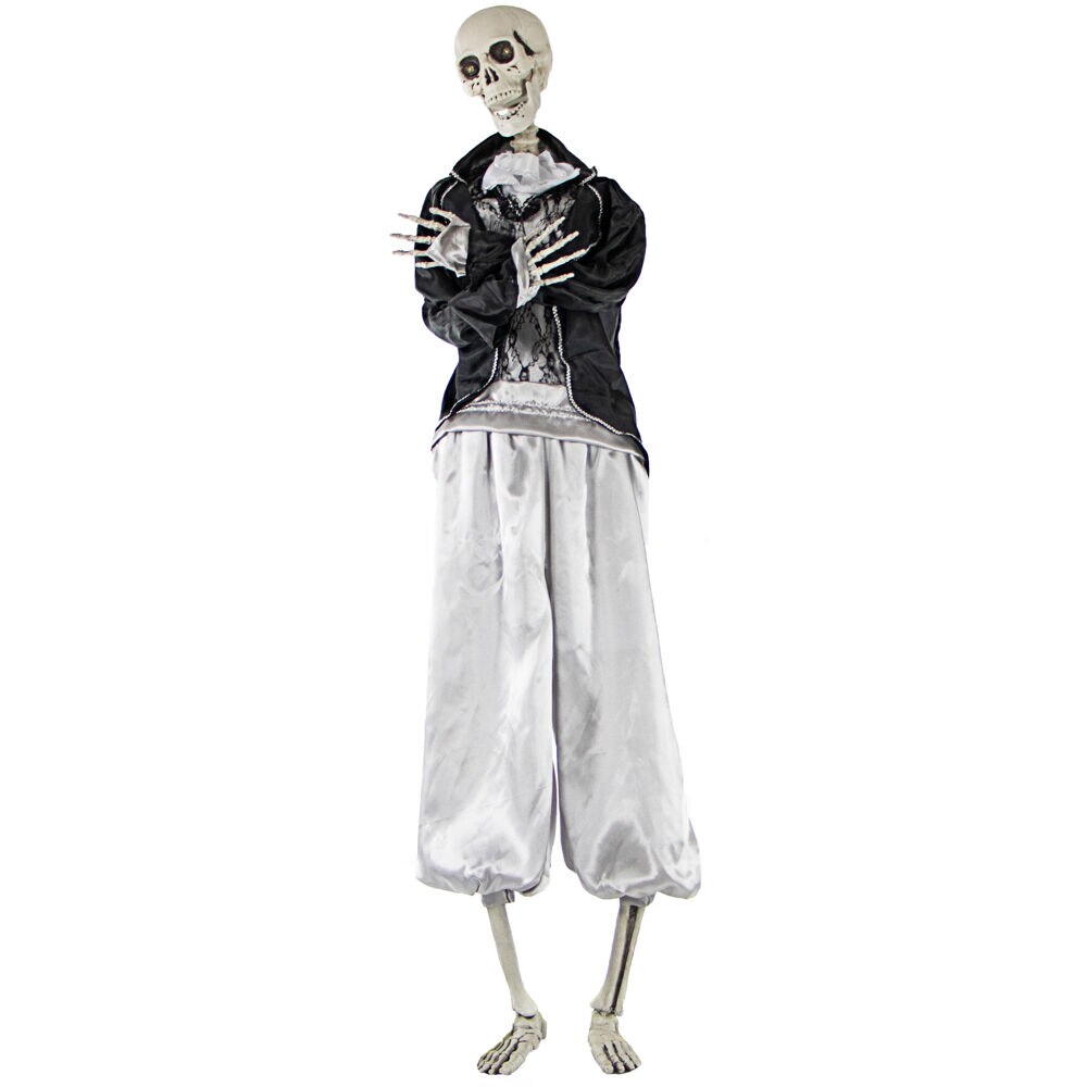 Haunted Hill Farm 6-ft Freestanding Lighted Skeleton Animatronic HHRPR ...