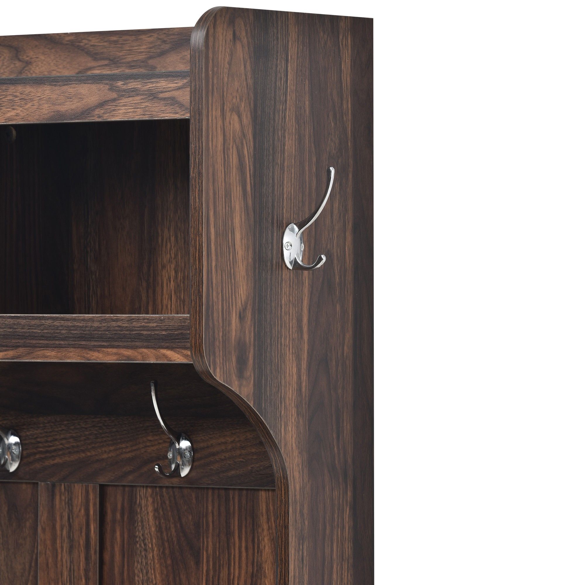 Yiekholo Modern 39.4-in Tiger Wood Hall Tree