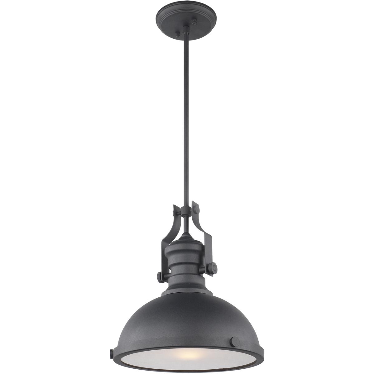 Matteo  Lighting C53802MB Cresswell Series 1 Light 1263 inch Matte Black Pendant Ceiling Light