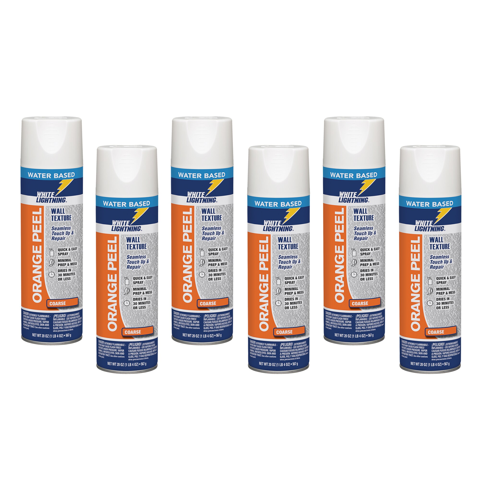 White Lightning Orange Peel 20 Ounce(s) Off-white Orange peel Water-based Wall Texture