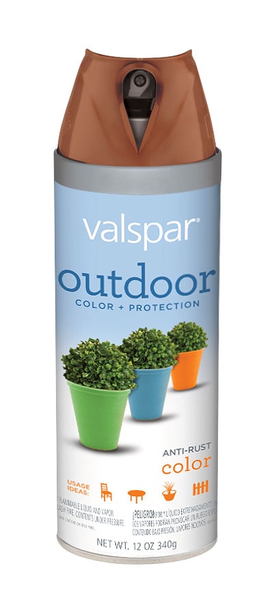 Valspar Satin Truffle Hunt Spray Paint and Primer In One (NET WT. 12-oz) at