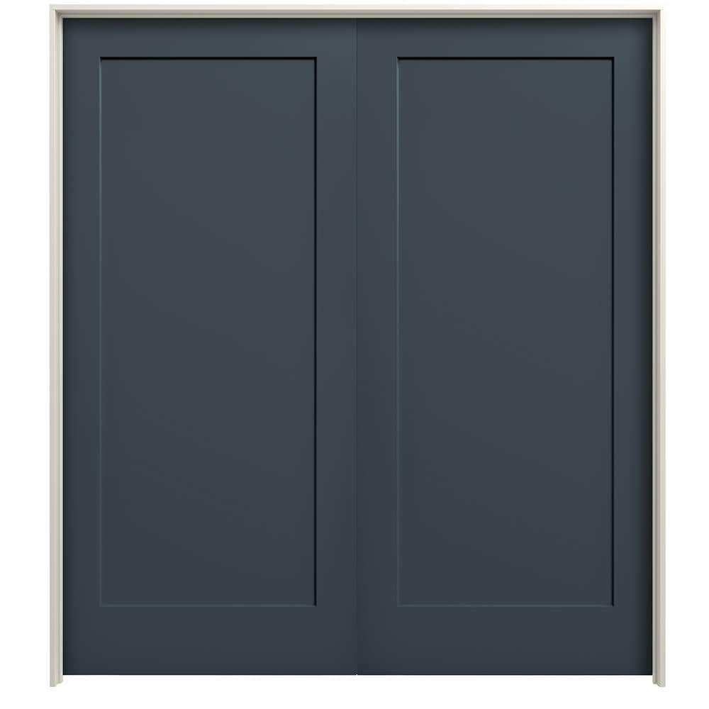 RELIABILT Madison 72-in X 80-in Slate 1-panel Hollow Core Prefinished ...