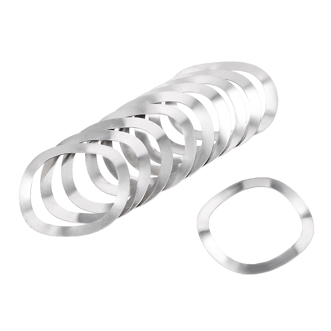 Unique Bargains 10pcs 1.06inch x 1.34inch x 0.02inch 304 Stainless Steel Wave Spring Washer for Screw Bolt