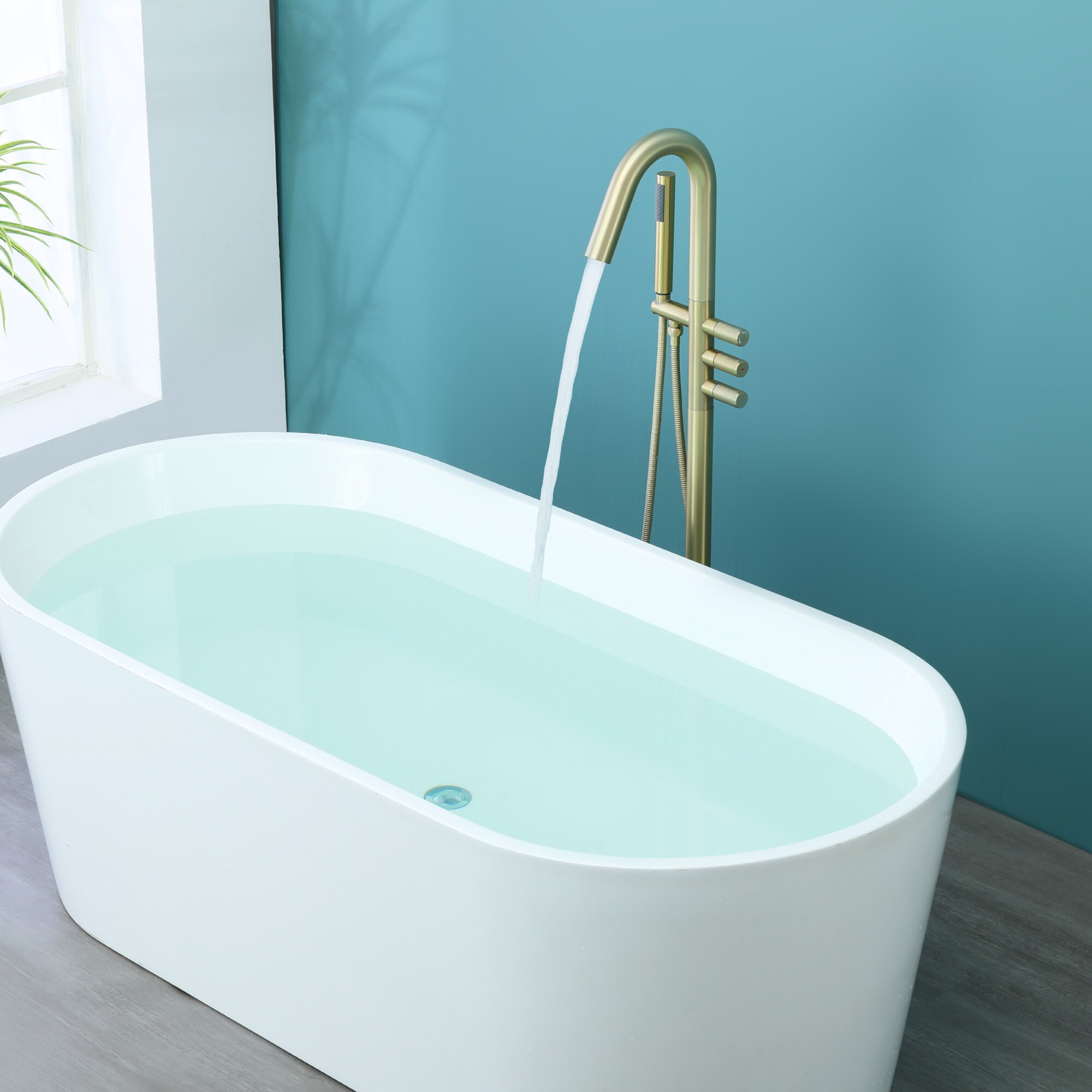 WELLFOR SMG-18013BG Roman-Tub-Faucets - View #2