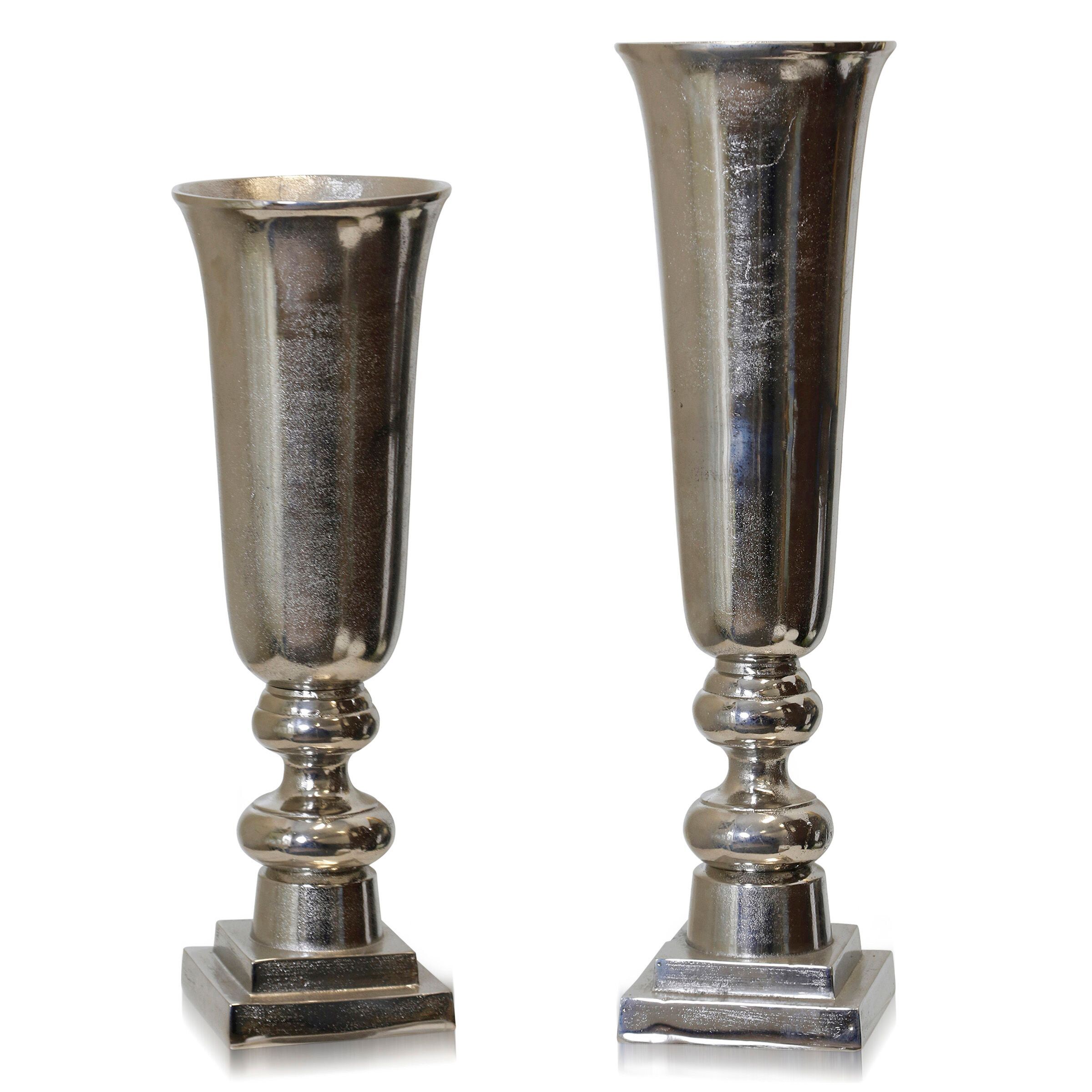StyleCraft Home Collection AI121341DS Silver Aluminum Industrial Urn