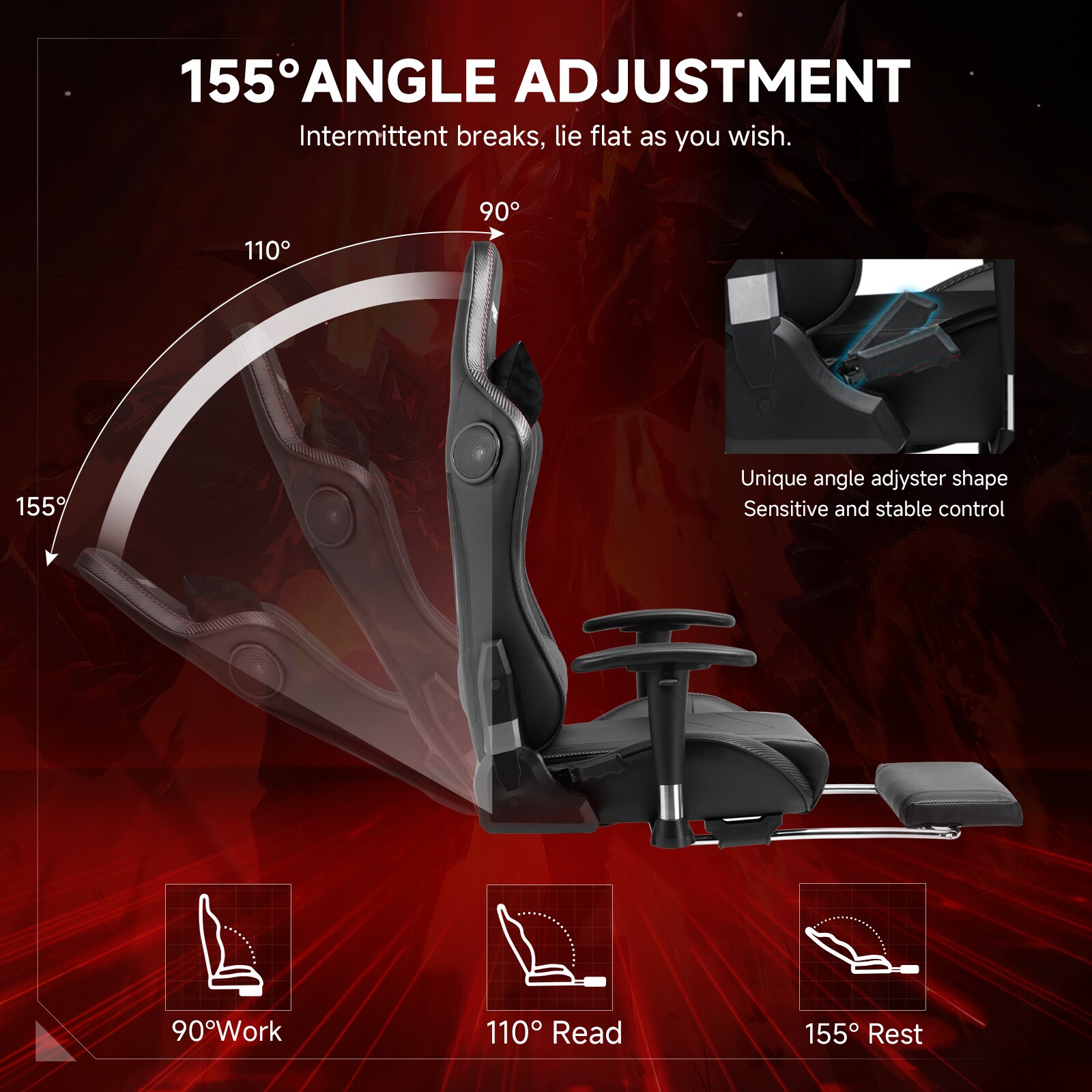 GTPLAYER LOWE'S-GT890MF-BLACK Office-Chairs - View #3