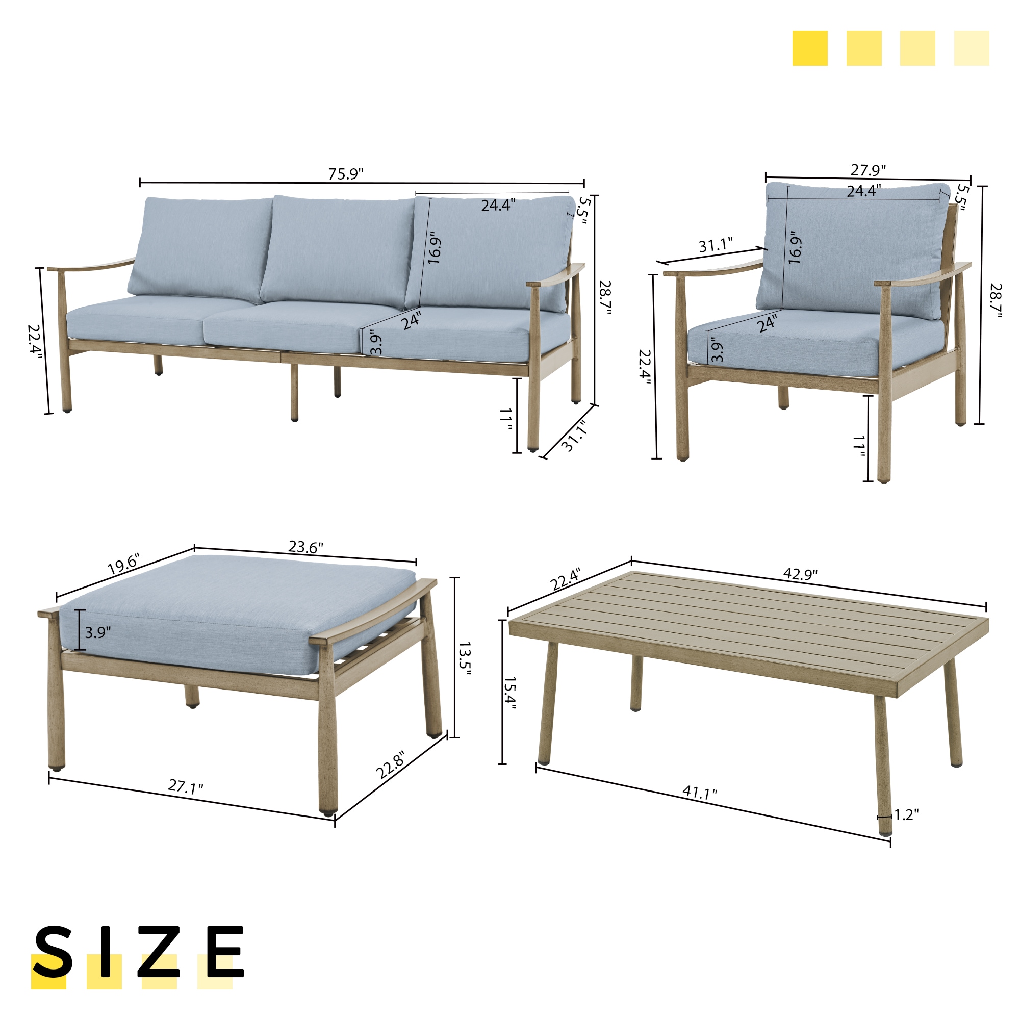  CP-SF6-ZL-B2-WL2 Patio-Conversation-Sets - View #2