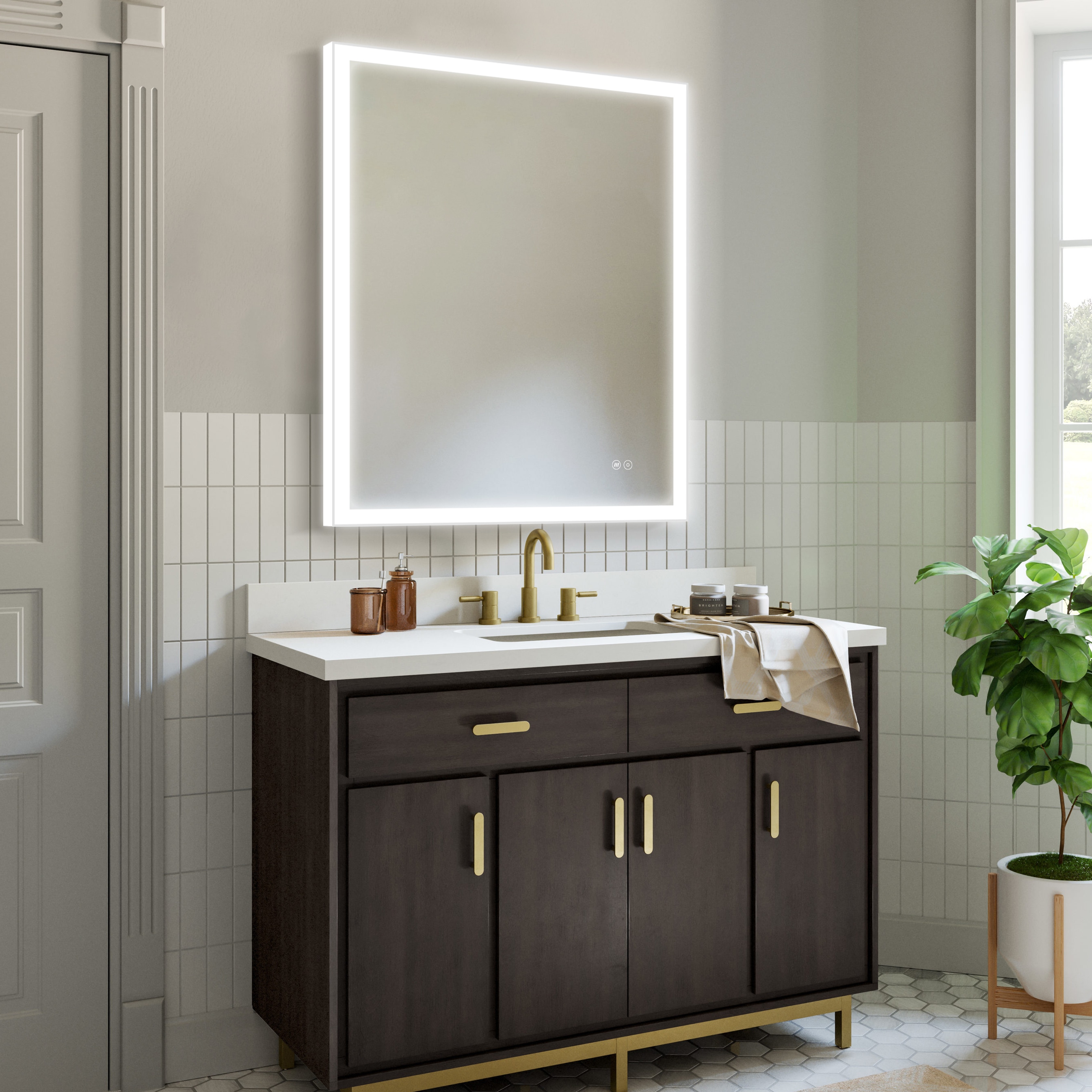 Forclover MRE-7GX2836 Framed-Bath-Mirrors - View #3