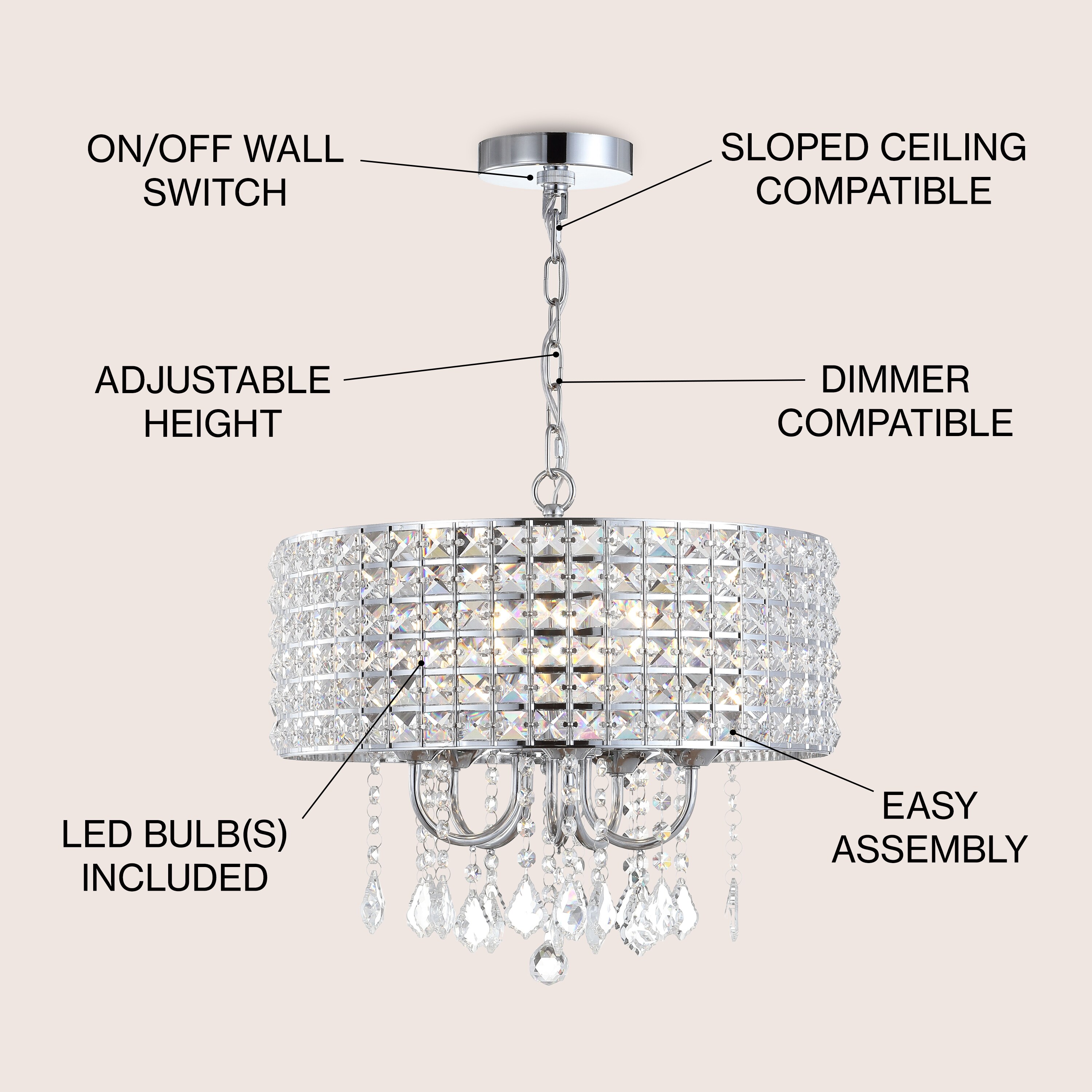 JONATHAN  Y JYL7468A Pendant-Lights - View #3
