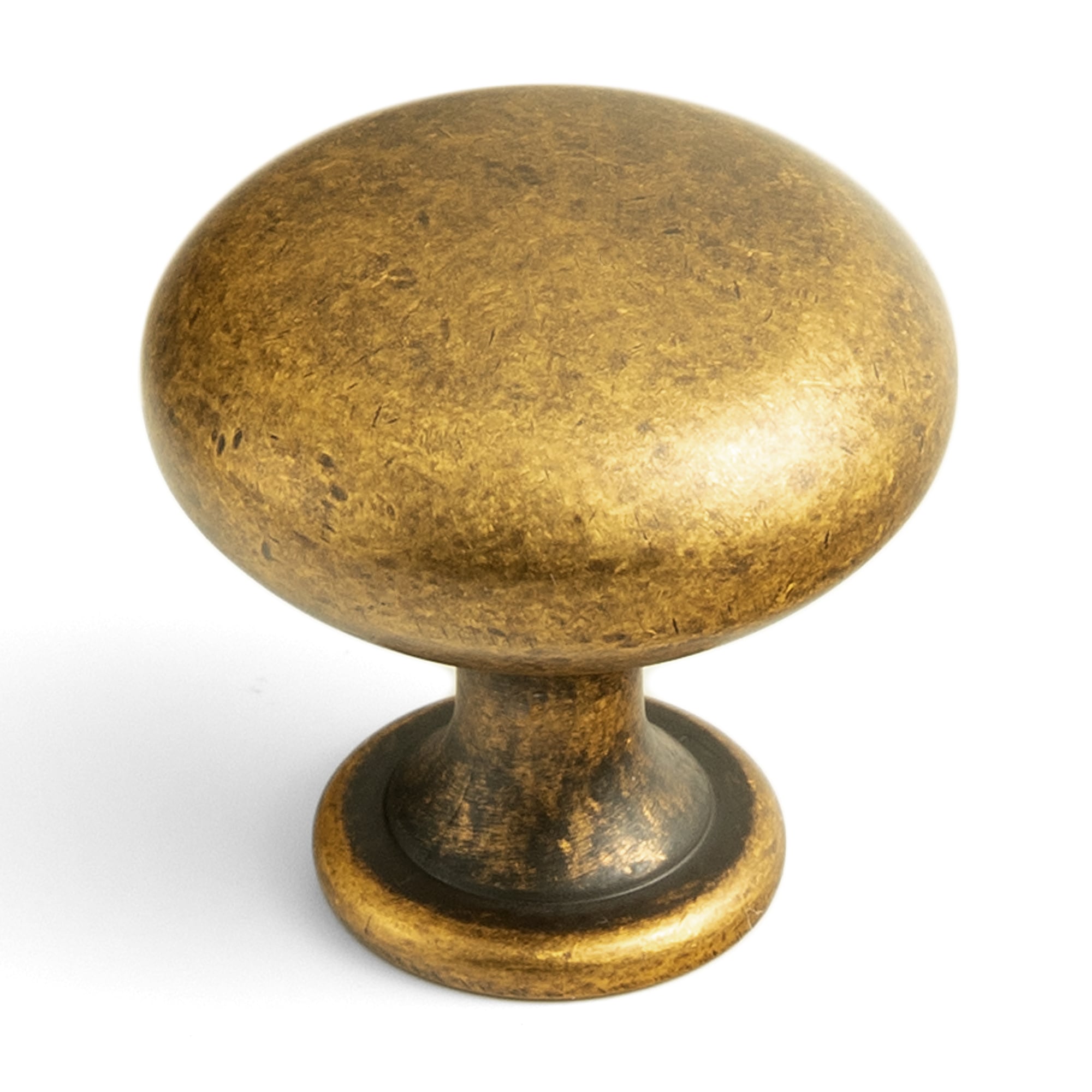 Miaokesen 1-1/5-in Antique Brass Mushroom Classic Cabinet Knob 6 -Pack #086GT-DK