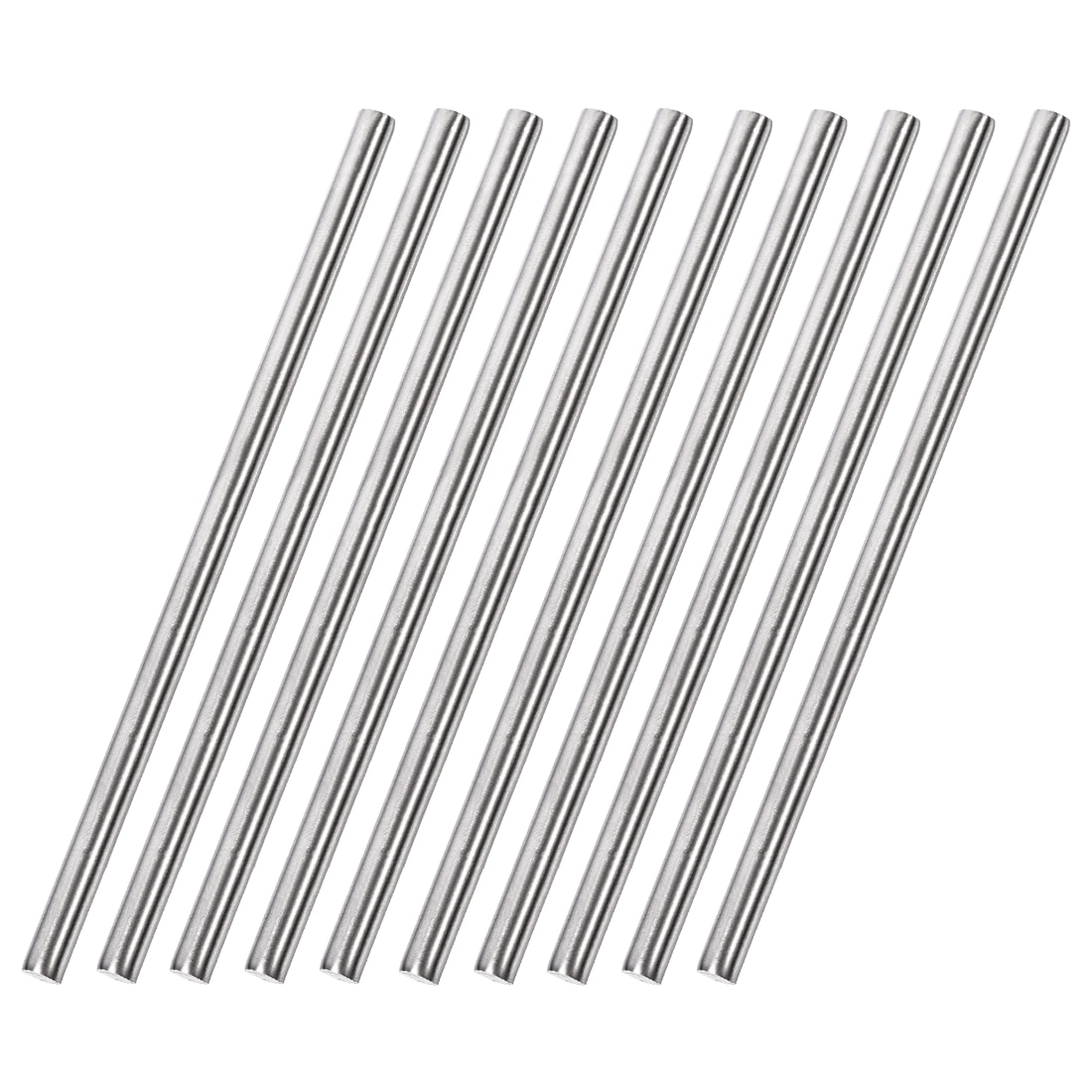 Unique Bargains 10pcs 6mm x 200mm 304 Stainless Steel Solid Round Rod for DIY Craft #S26051800UX6263