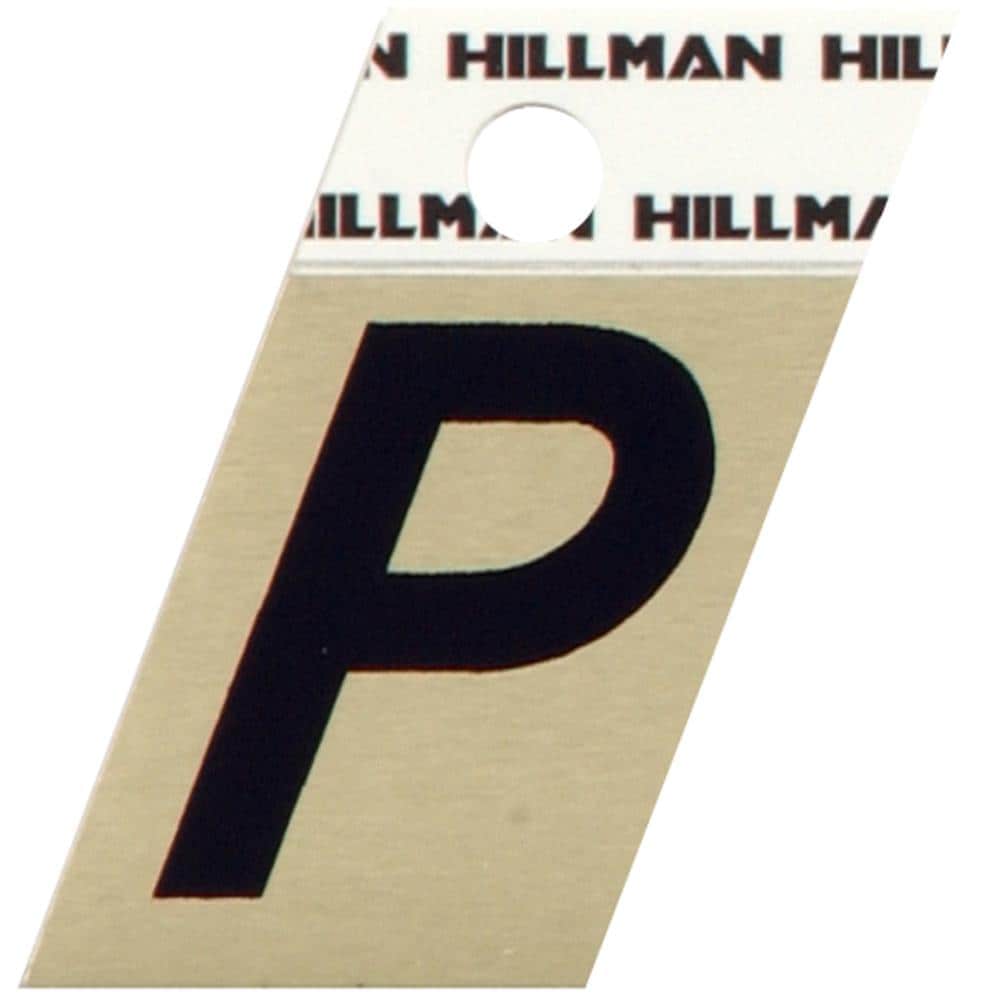 Hillman 840524 1-1/2-in Reflective Black Letter P