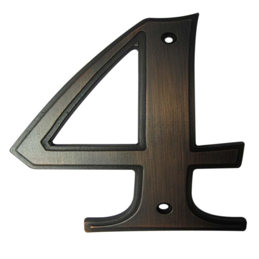 Gatehouse 27054AEBLG 5-in Aged Bronze Number 4