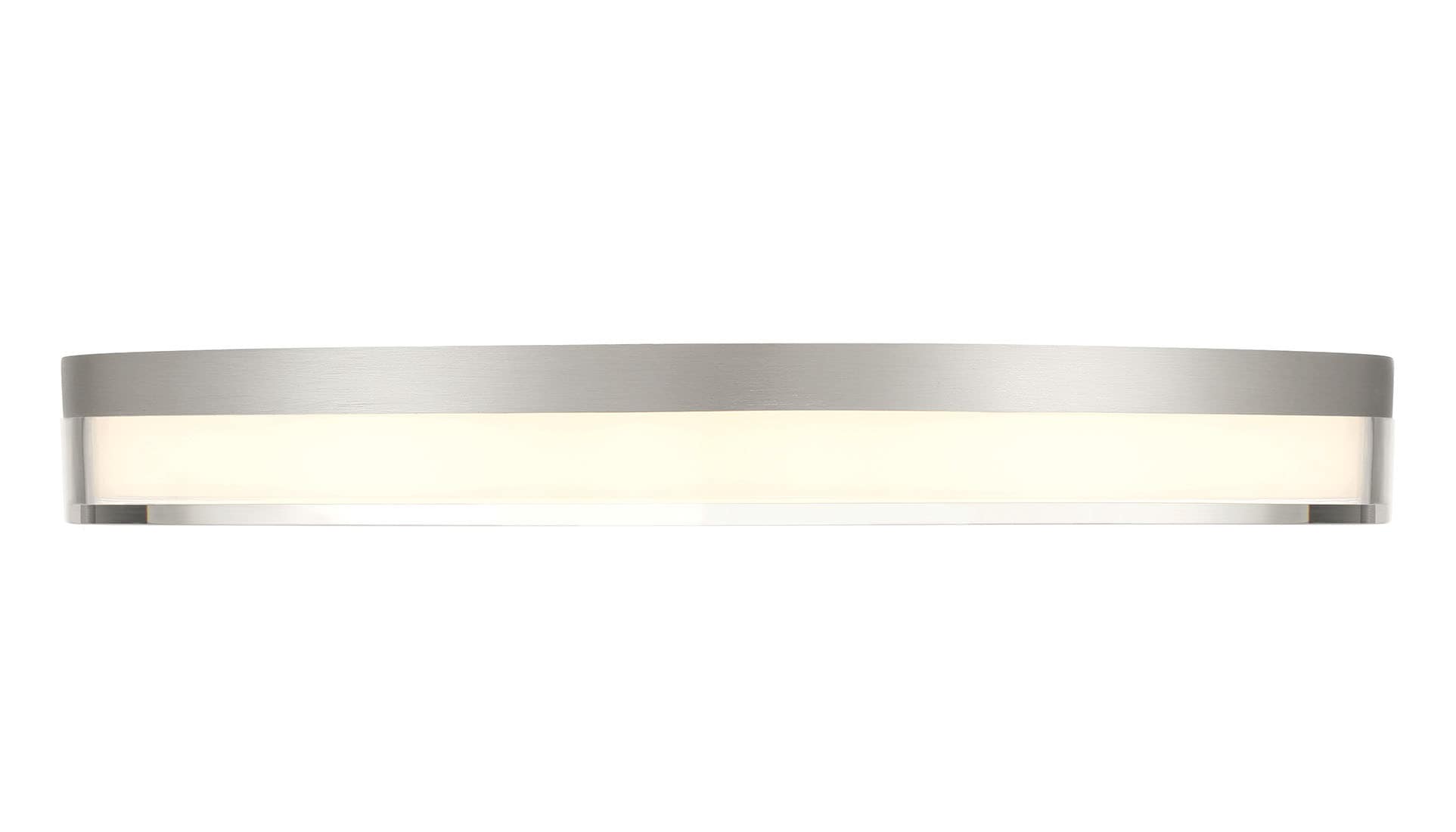 11-Inch Brushed Nickel LED Flush Mount Light with Acrylic Shade