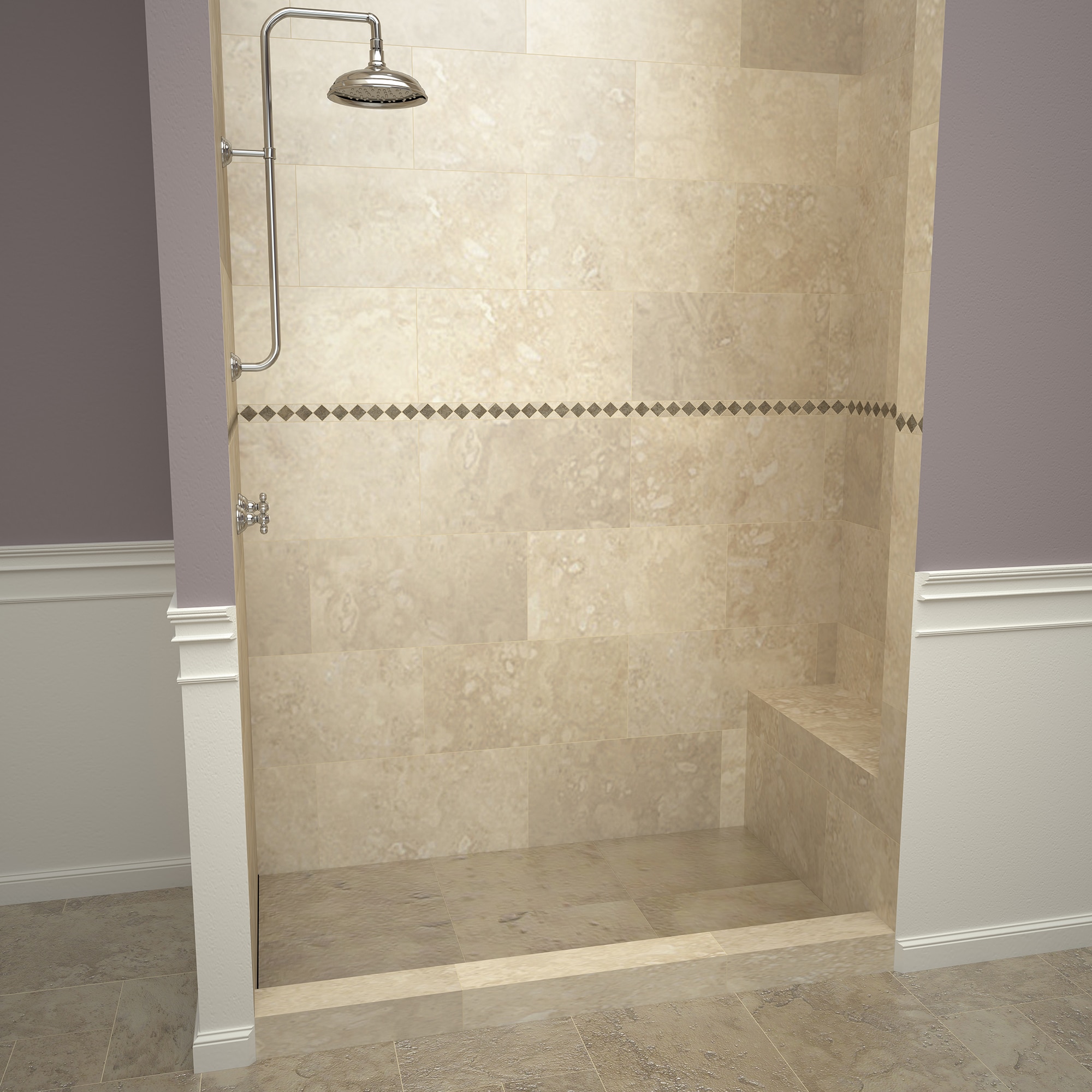 Lordear Shower Niche 36in x 12in Rectangle Double Bathroom Niche, Recessed  Wall Niche Insert for Bathroom Storage