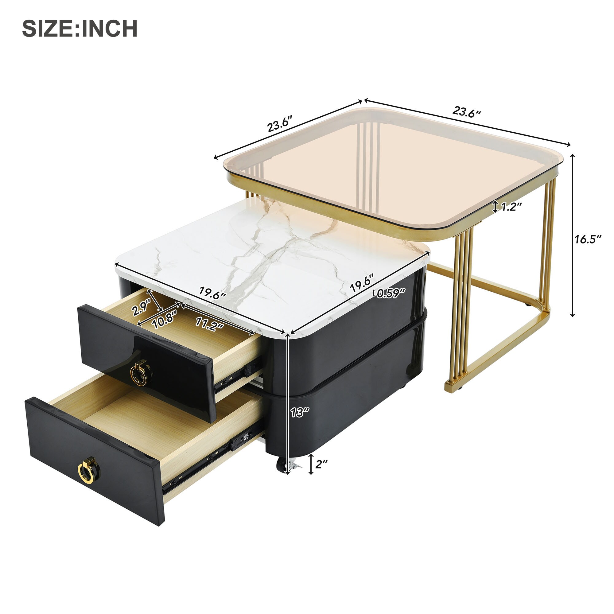 ModernLuxe WF324359AAB Coffee-Tables - View #6